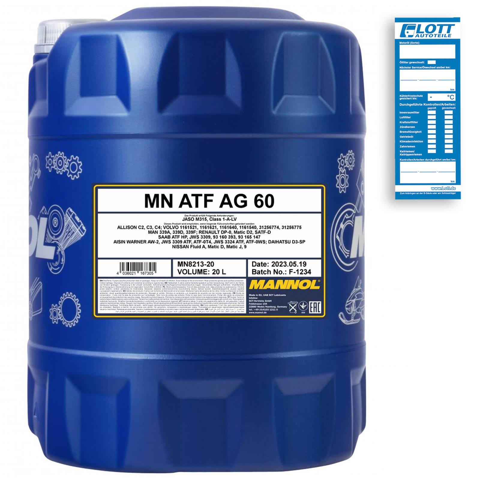 20L Mannol ATF AG60 Automatik Getriebeöl