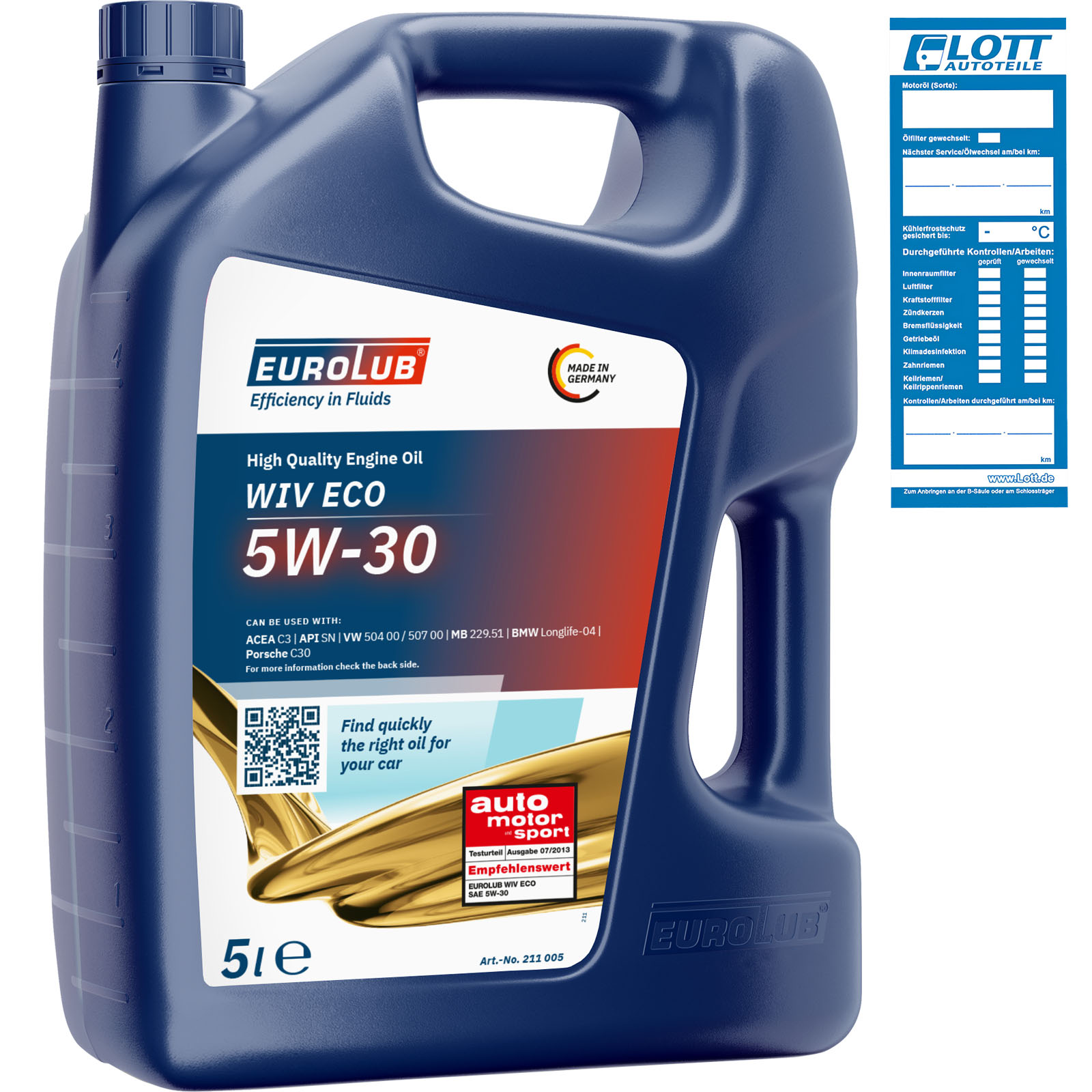 5L Eurolub WIV ECO 5W-30 Motoröl