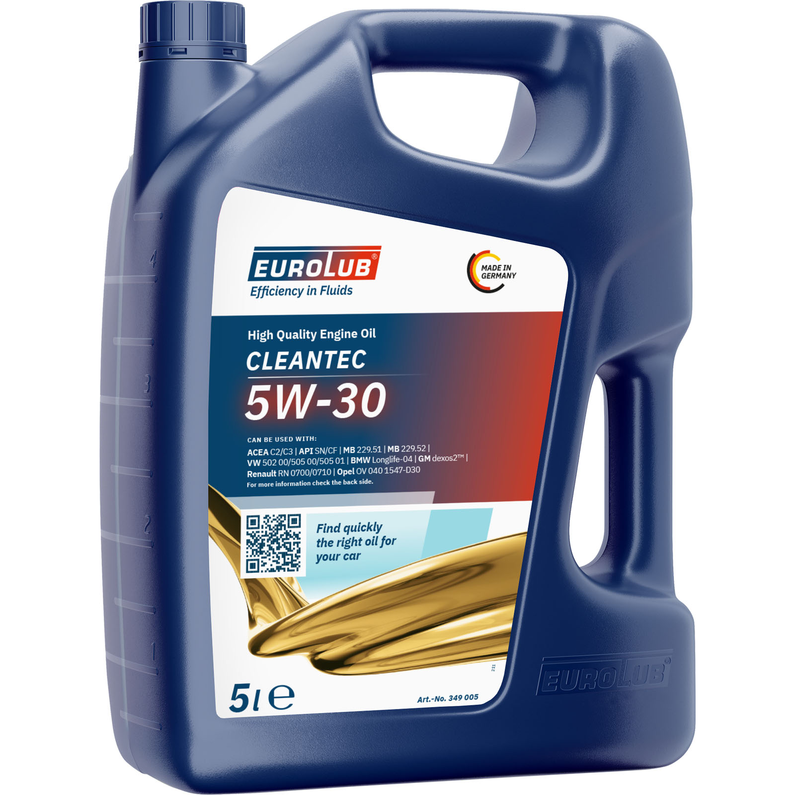 5L Eurolub CLEANTEC 5W-30 Motoröl
