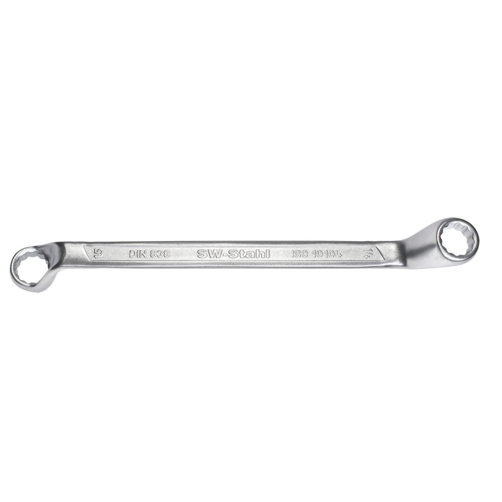 SW-STAHL 01213L Doppelringschlüssel, 17 x 19 mm, gekröpft