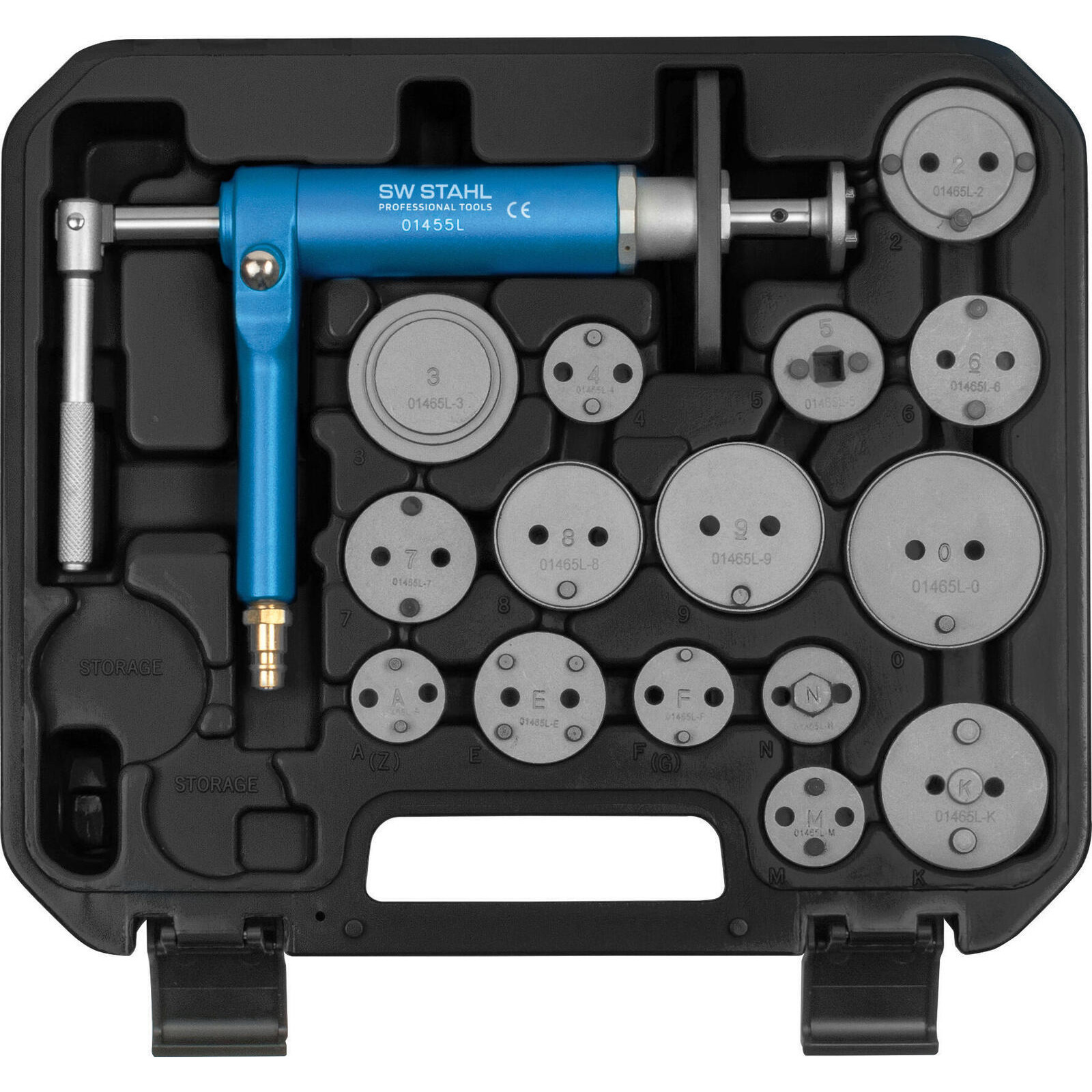 SW-STAHL 01465L Bremskolbenrückdrehwerkzeug, universal, 16-teilig