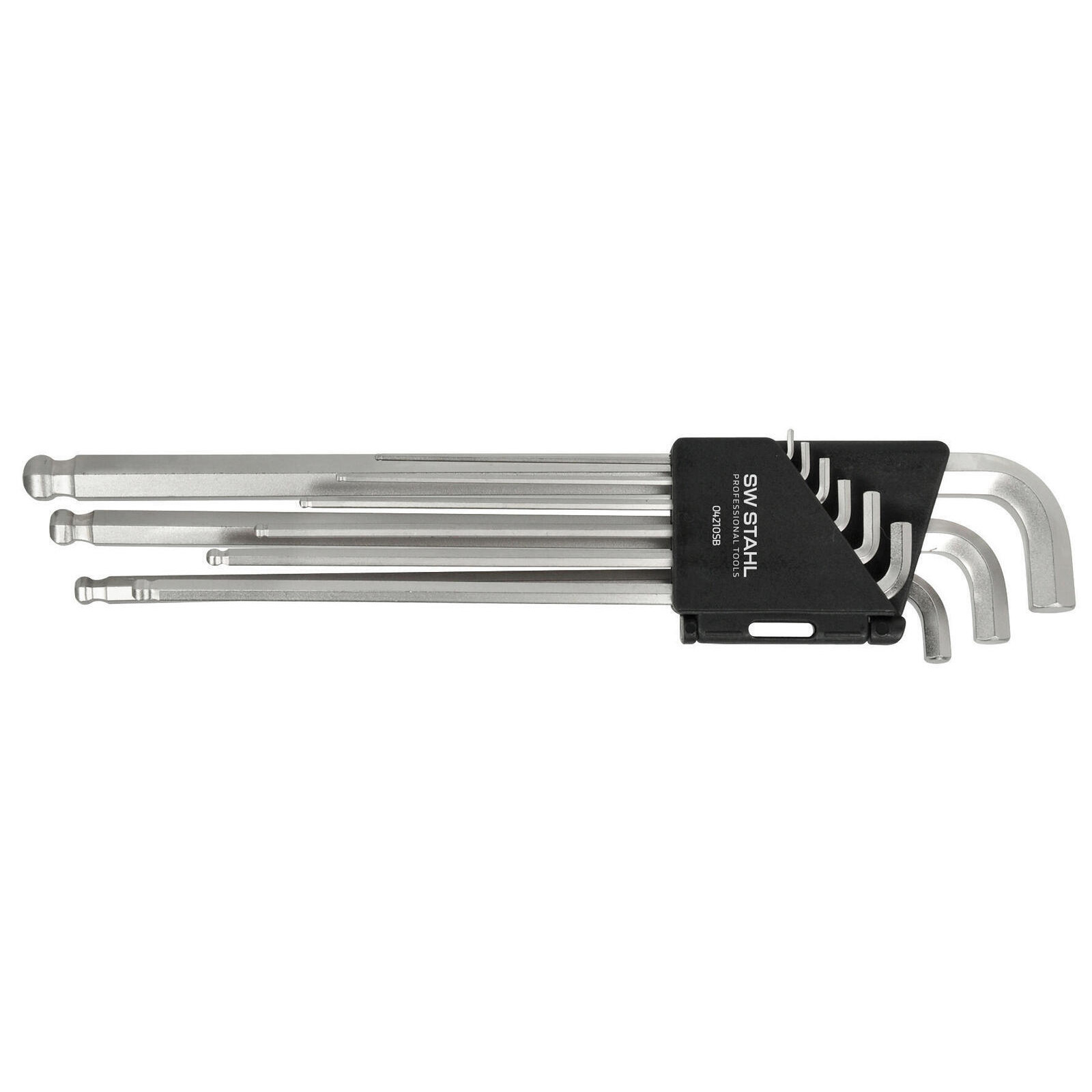 SW-STAHL 04210SB Winkelschlüsselsatz, Innensechskant, Kugelkopf, 1,5-10 mm, schm