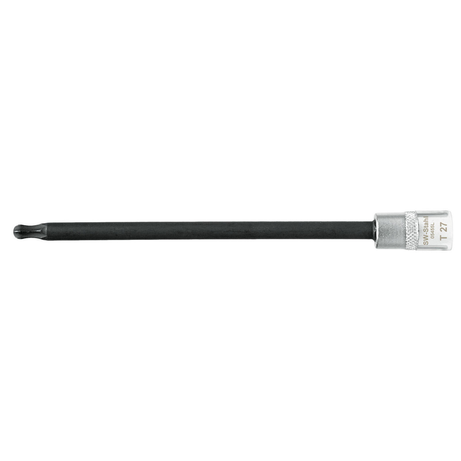 SW-STAHL 05455L Schraubendreheinsatz, 1/4", T-Profil, T27, mit Kugelkopf