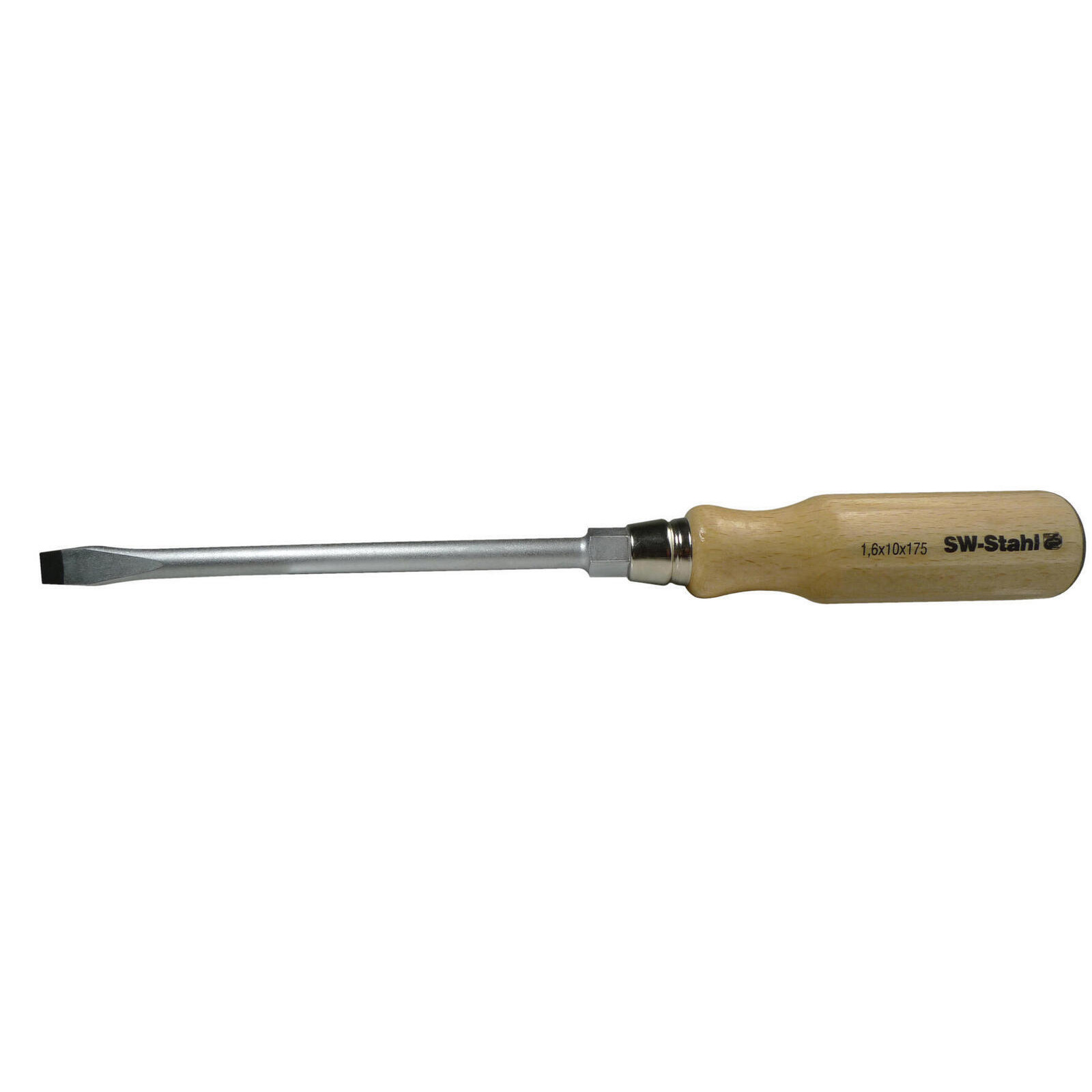 SW-STAHL 30605L Schraubendreher, Holzheft, Schlitz, 12,0 x 200 mm