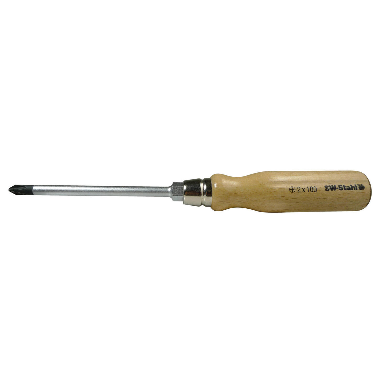 SW-STAHL 30701L Schraubendreher, Holzheft, Kreuz, PH1 x 80 mm