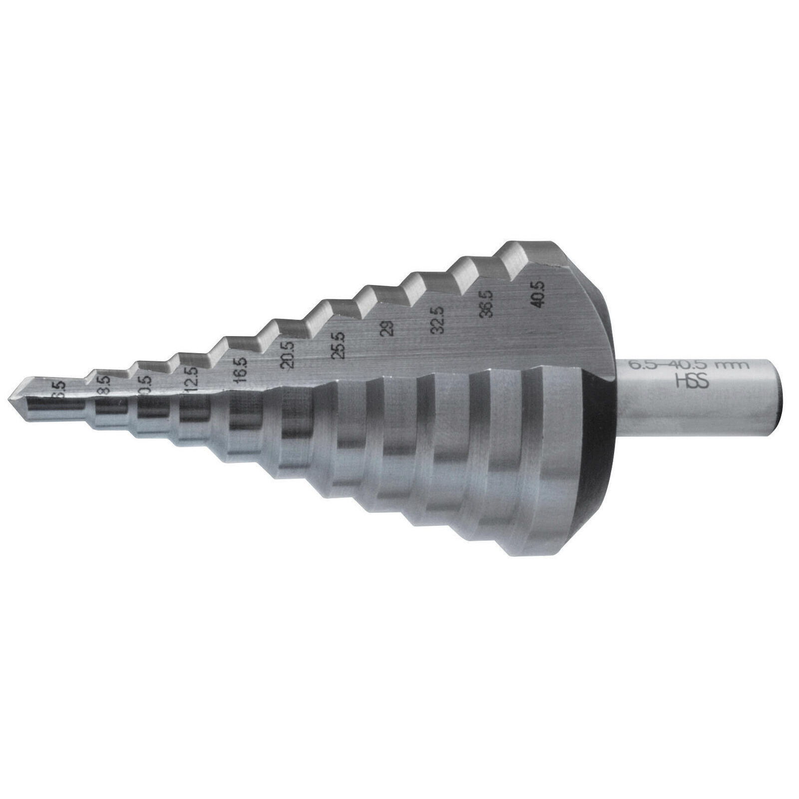 Stufenbohrer, HSS-G, 6,5-40,5 mm