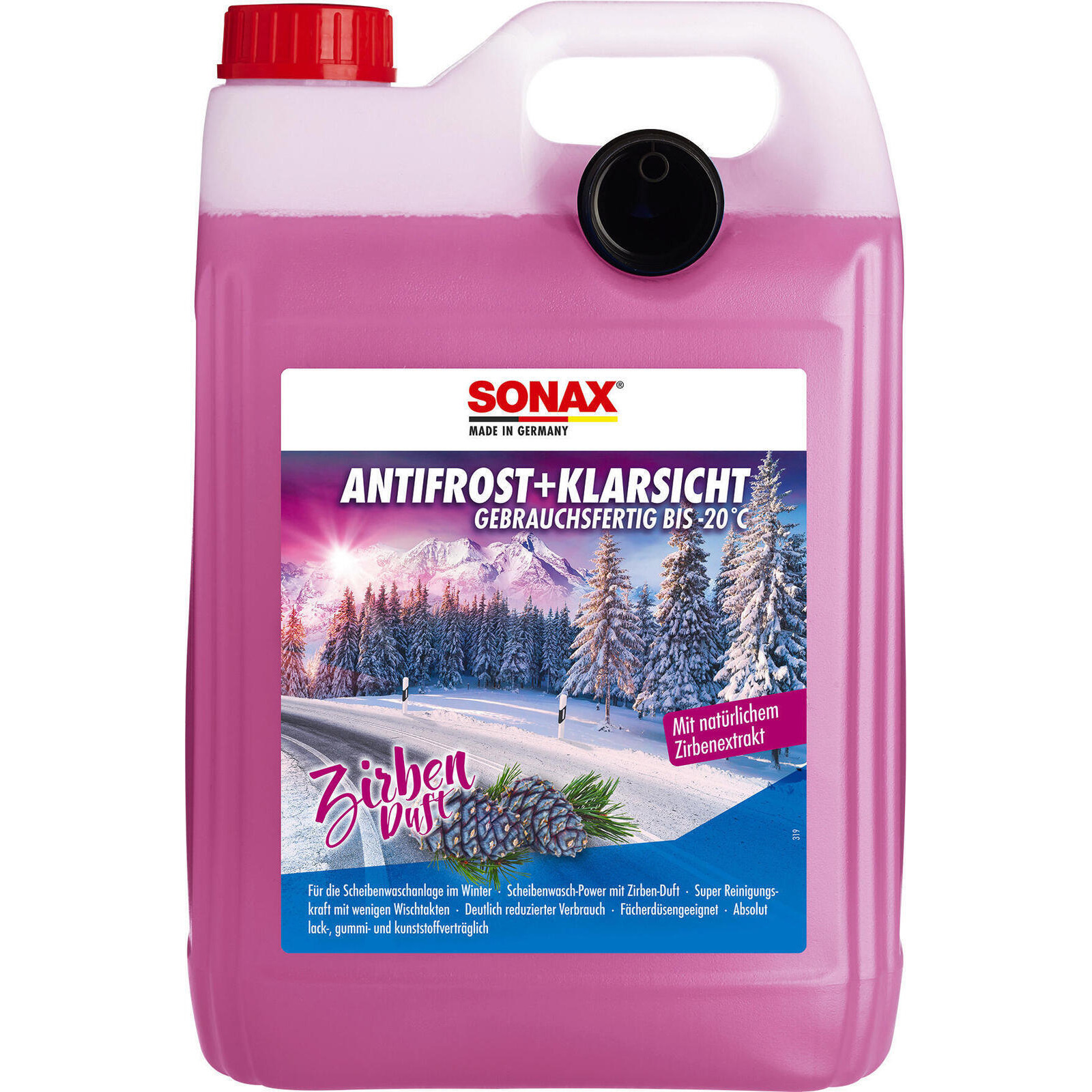 SONAX Antifreeze, window cleaning system AntiFreeze + Clear View -20°C Arolla Pine