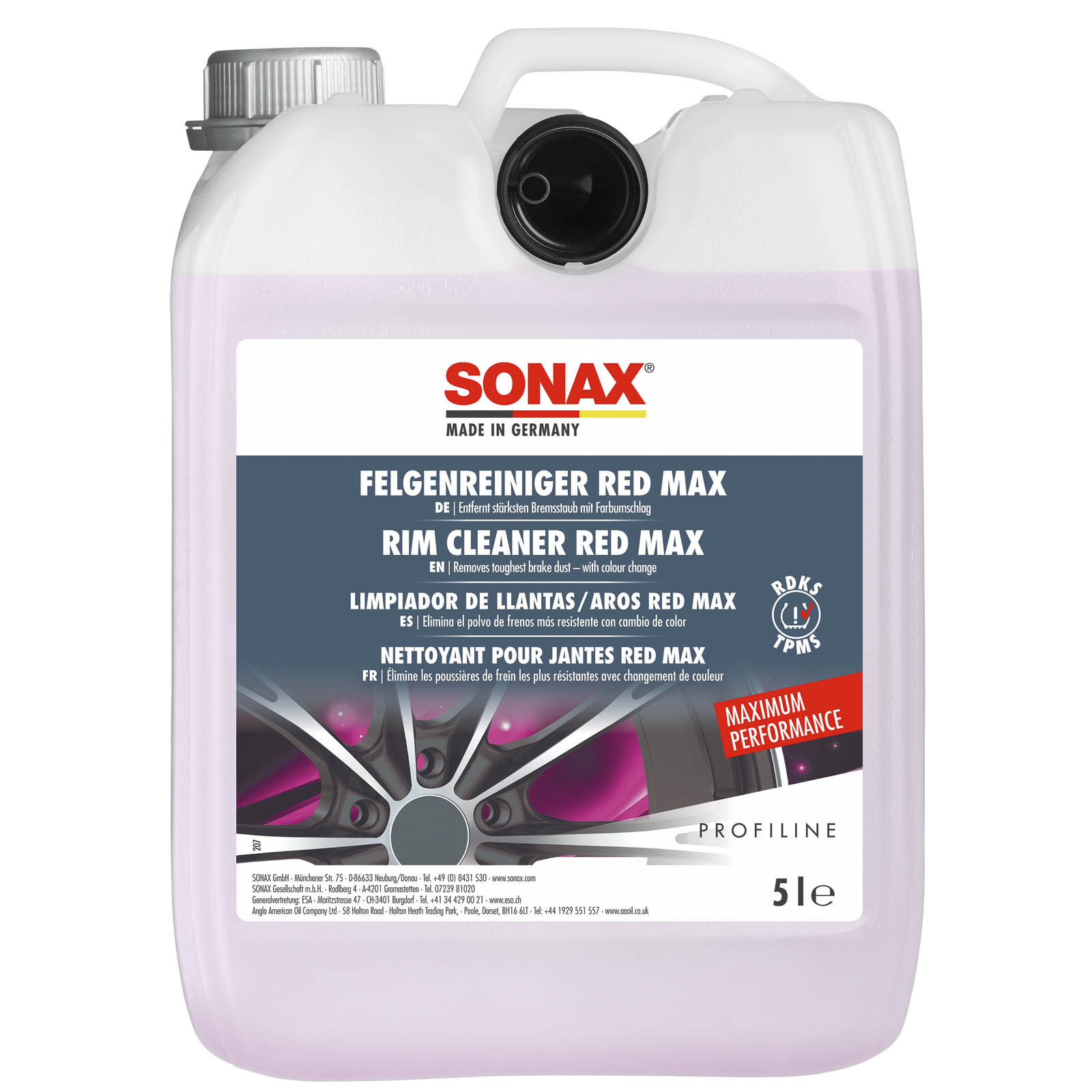 SONAX Rim Cleaner Rim Cleaner Red Max