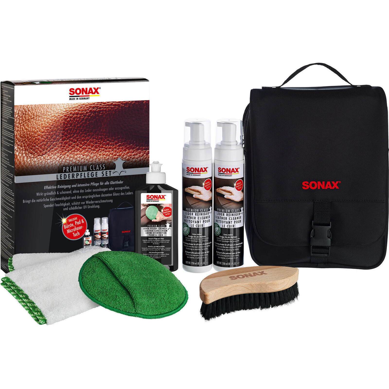 SONAX Leather Care Lotion PremiumClass Leather Care Set