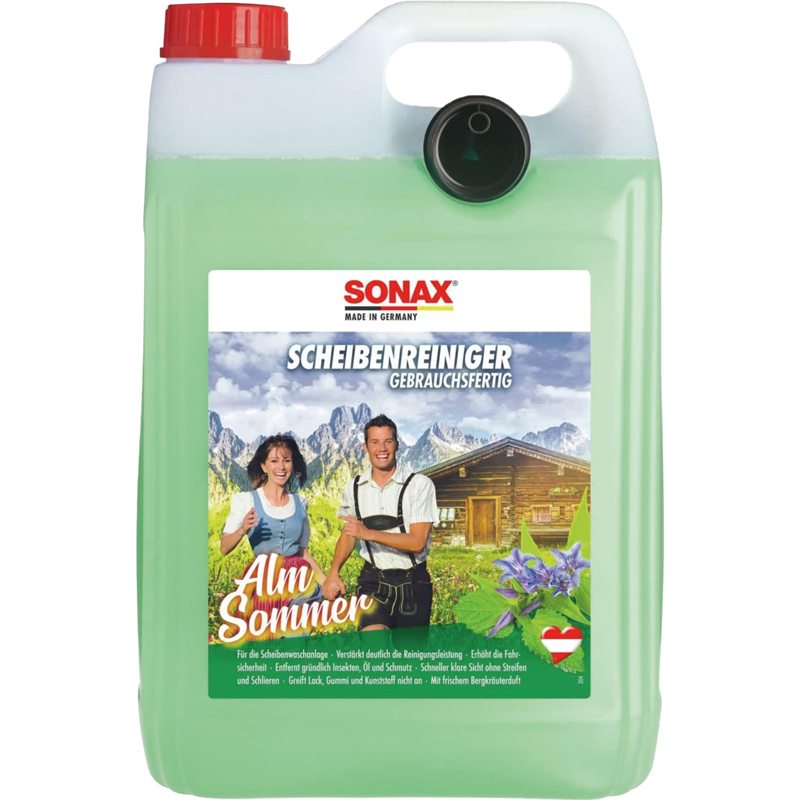 SONAX Cleaner, window cleaning system ScheibenReiniger gebrauchsfertig AlmSommer