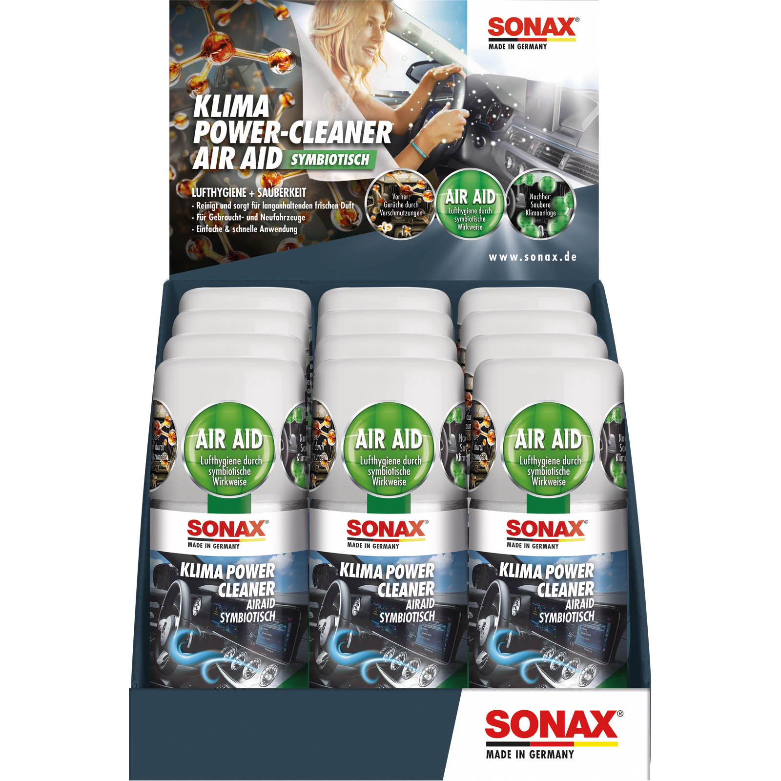 SONAX Air Conditioning Cleaner/-Disinfecter Car A/C cleaner anti-bacterial