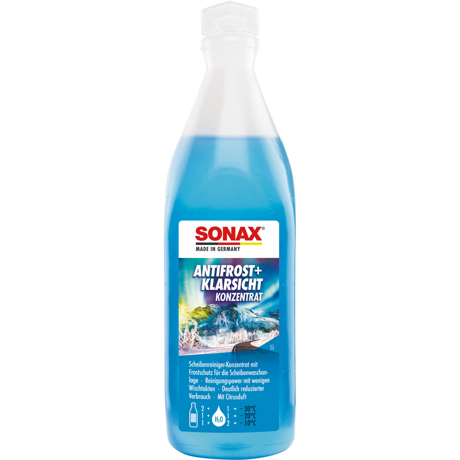SONAX Frostschutz, Scheibenreinigungsanlage AntiFrost+KlarSicht Konzentrat Citrus