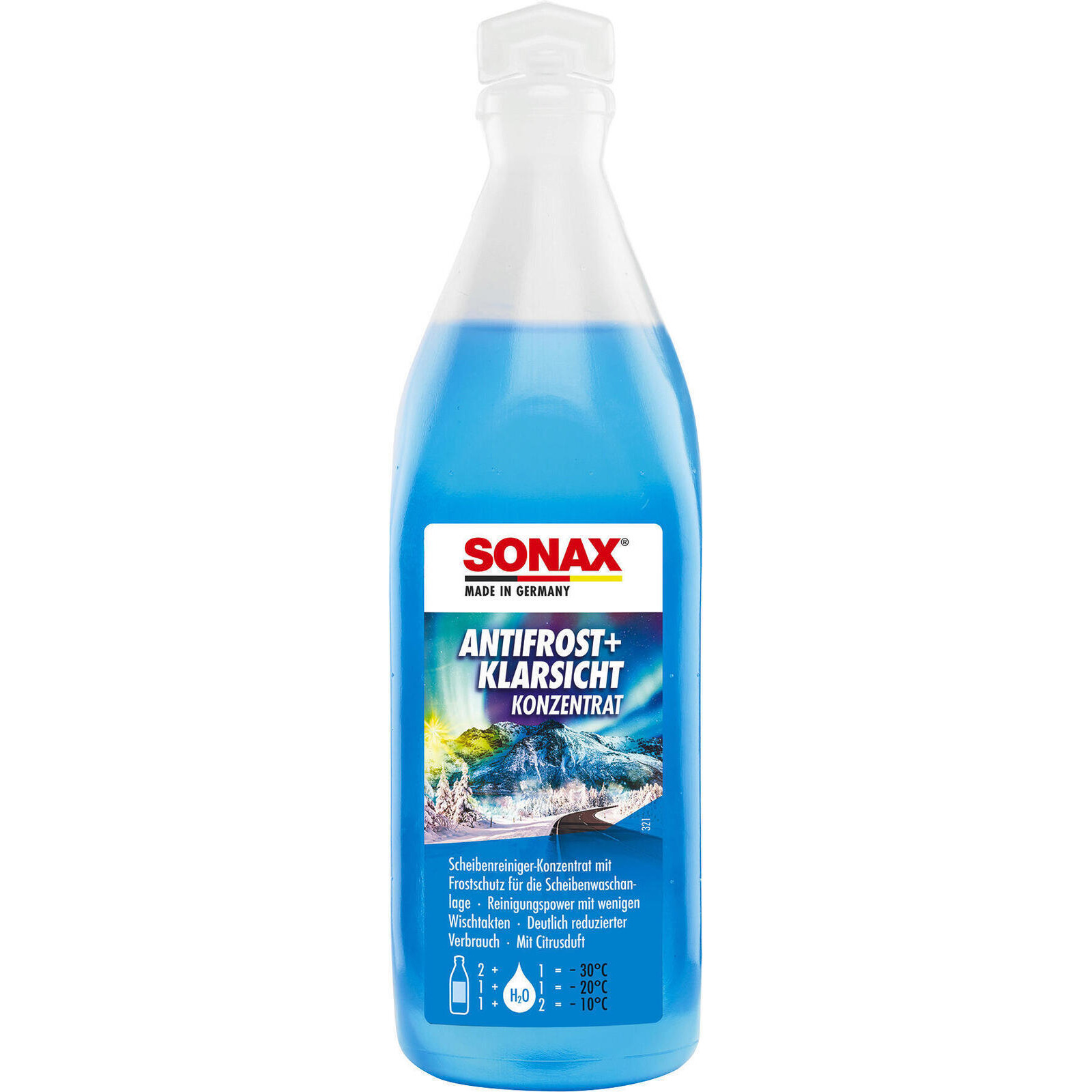 SONAX Frostschutz, Scheibenreinigungsanlage AntiFrost+KlarSicht Konzentrat Citrus
