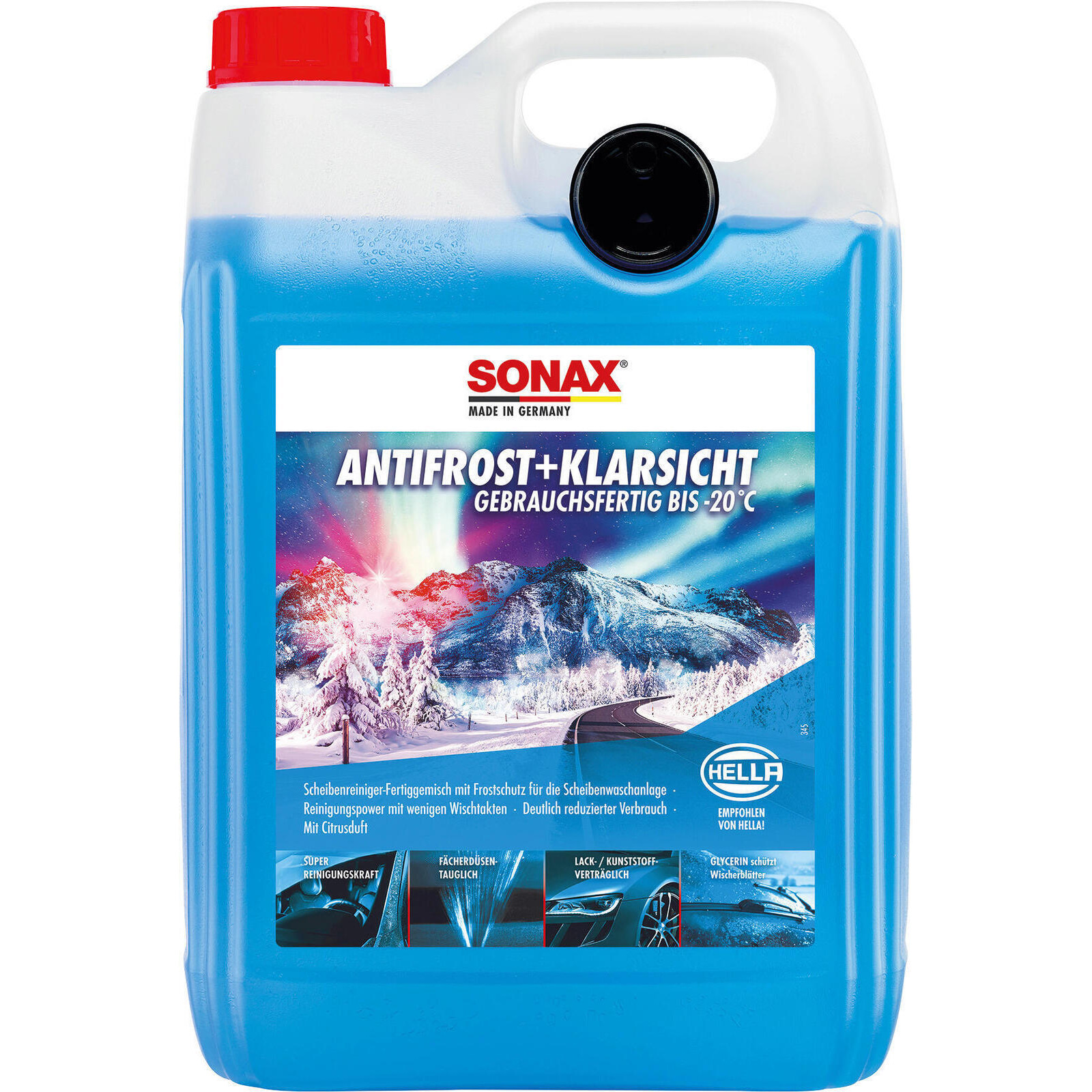 SONAX Frostschutz, Scheibenreinigungsanlage AntiFrost+KlarSicht bis -20 °C