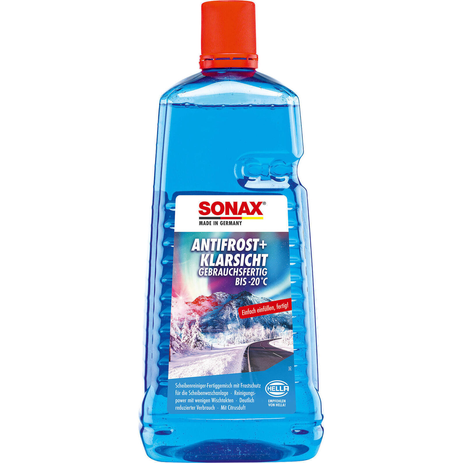 SONAX Frostschutz, Scheibenreinigungsanlage AntiFrost+KlarSicht bis -20 °C Citrus