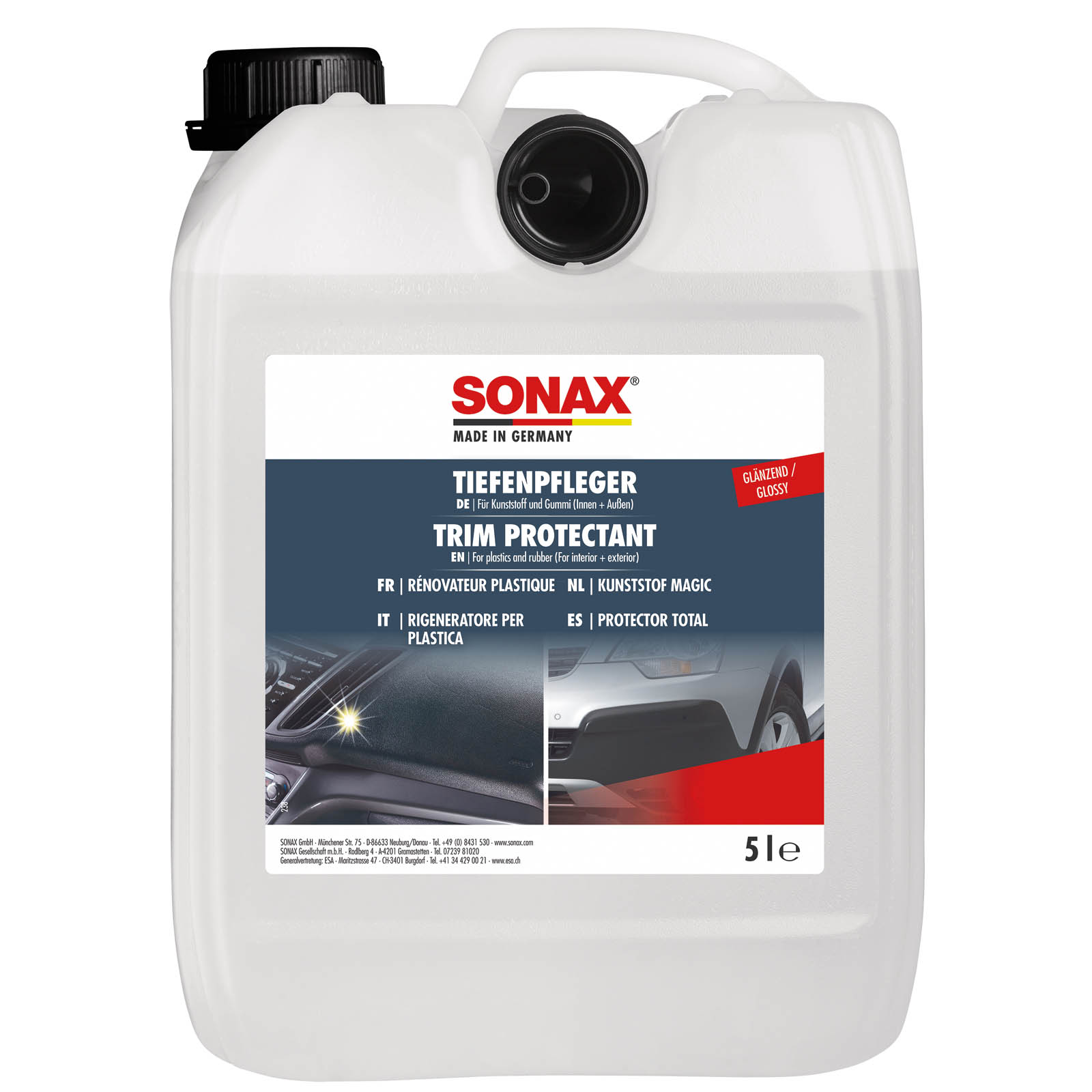 SONAX Synthetic Material Care Products Trim protectant glossy