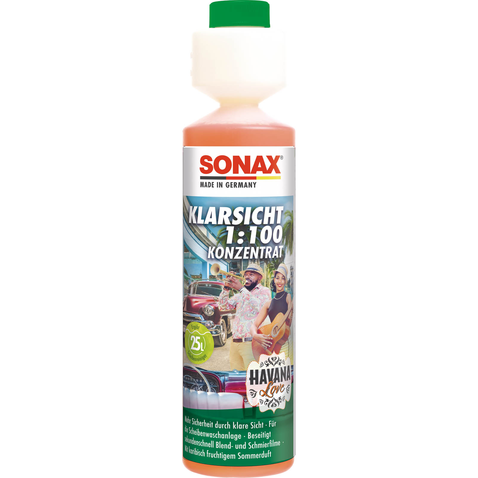 SONAX Cleaner, window cleaning system Clear View 1:100 Concentrate Havana Love