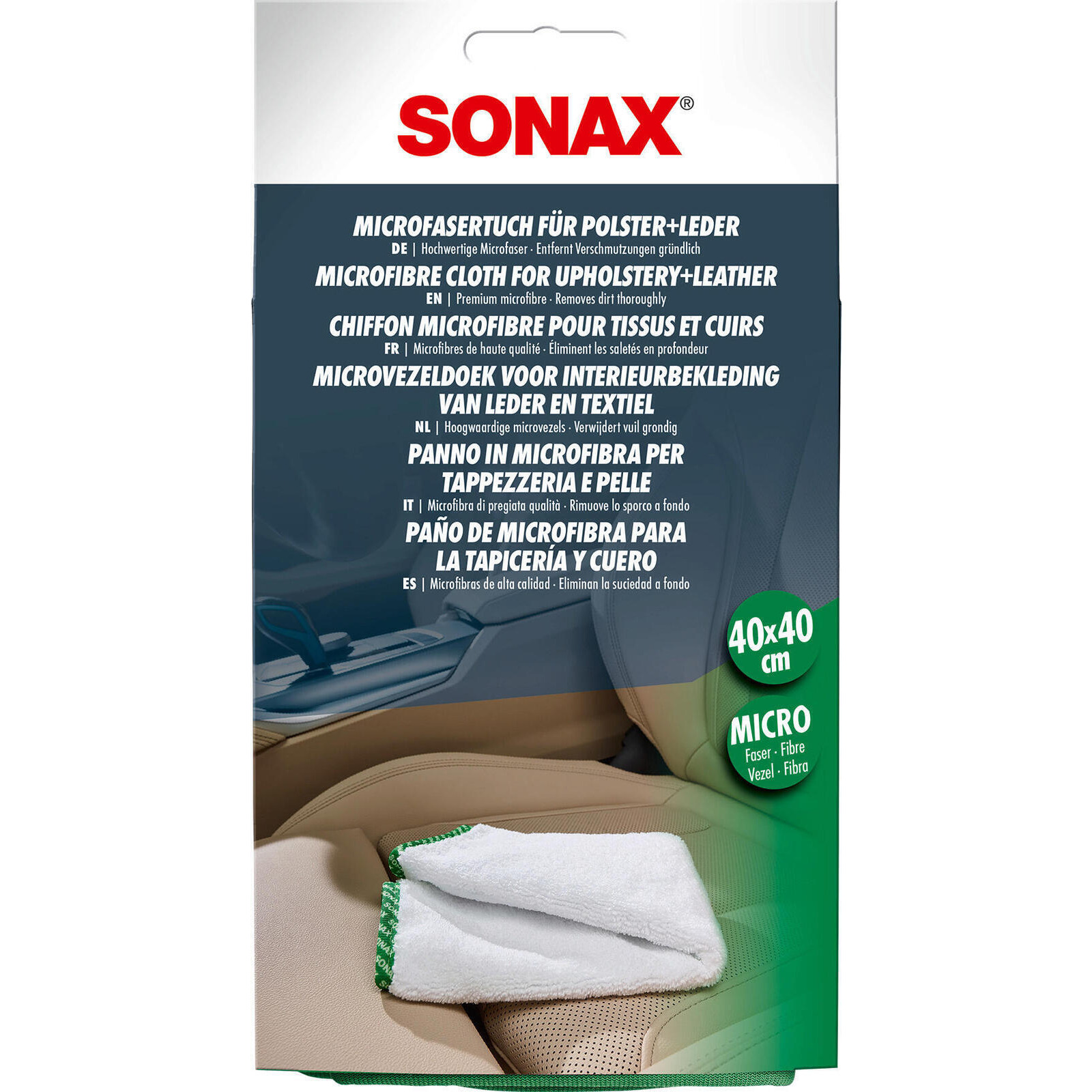 SONAX Reinigungstücher MicrofaserTuch für Polster & Leder
