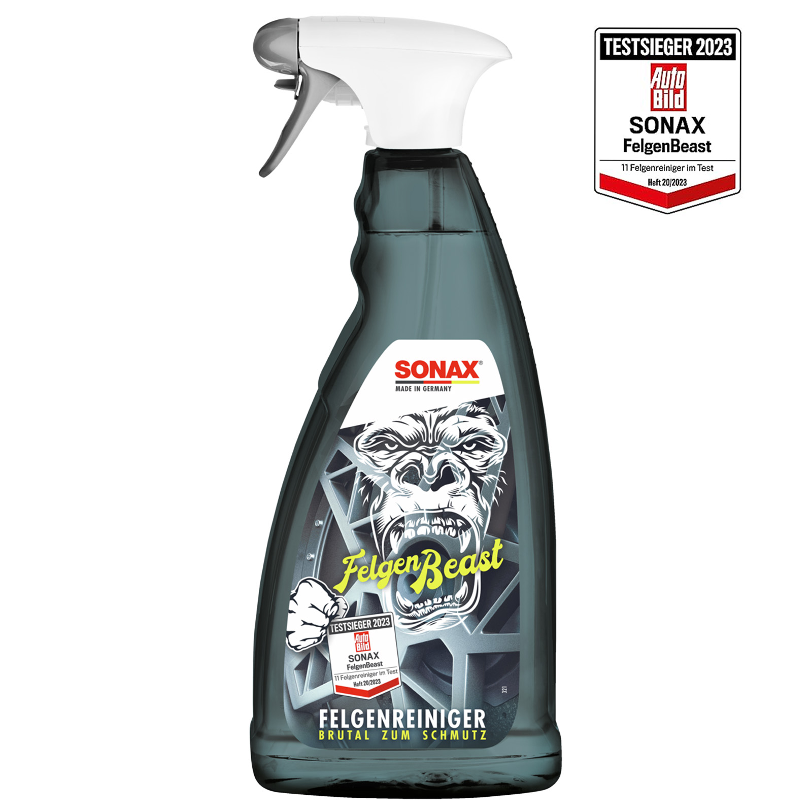 3x 1L Sonax Felgenbeast Felgenreiniger Stahlfelgen & Alufelgen säure...