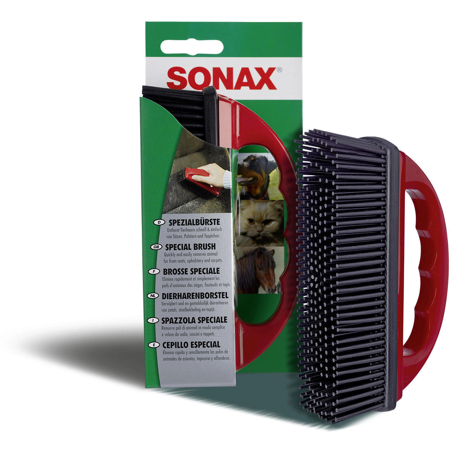 SONAX Reinigungsbürste SpezialBürste zur Tierhaarentfernung