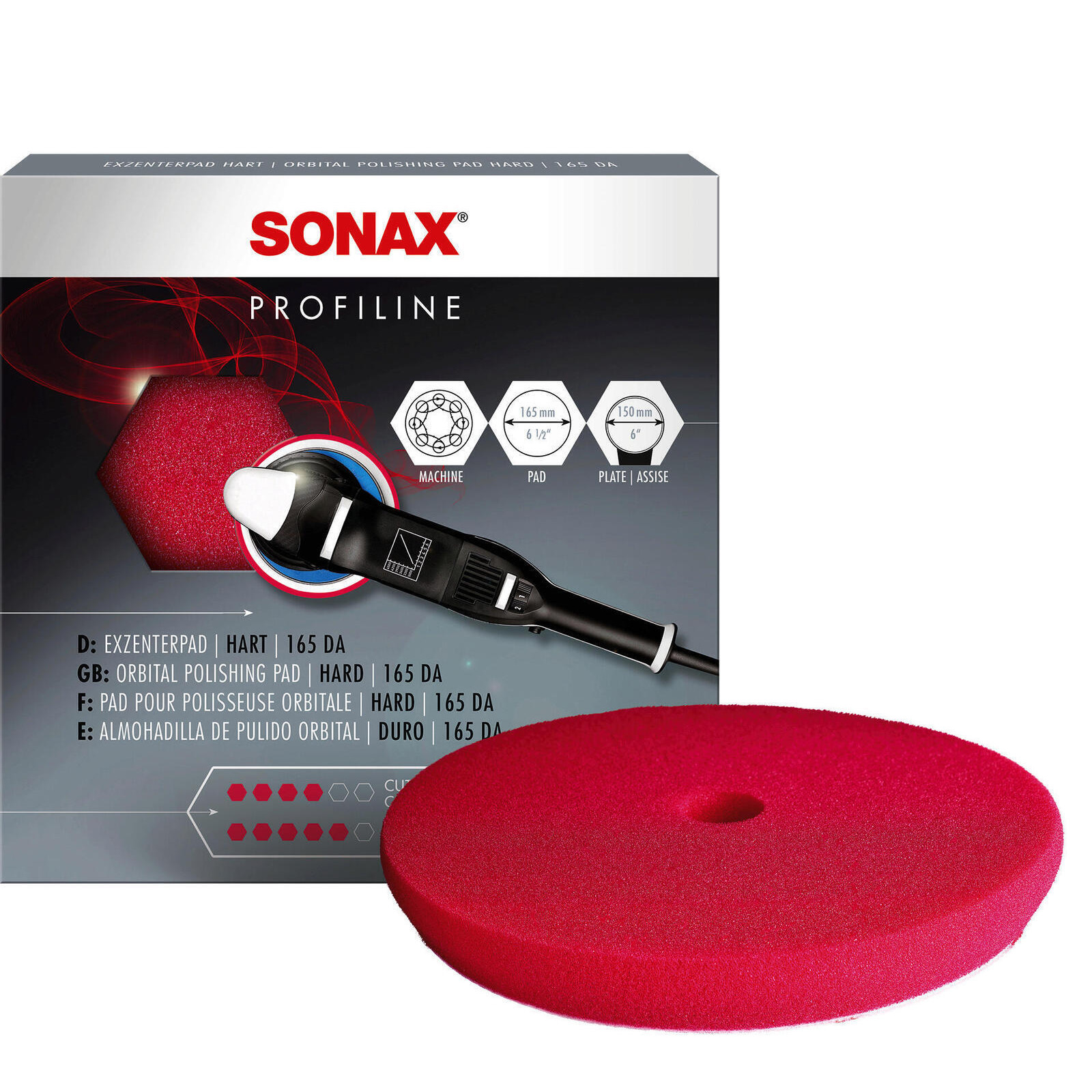 SONAX Sponge Orbital polishing pad hard 165 DA