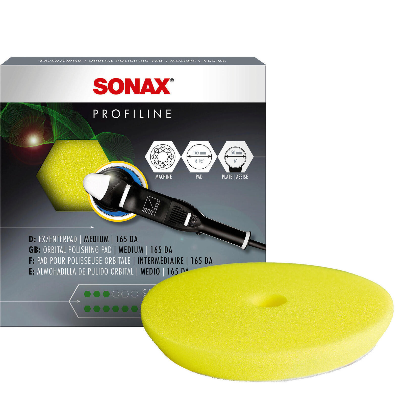 SONAX Aufsatz, Poliermaschine ExzenterPad medium 165 DA