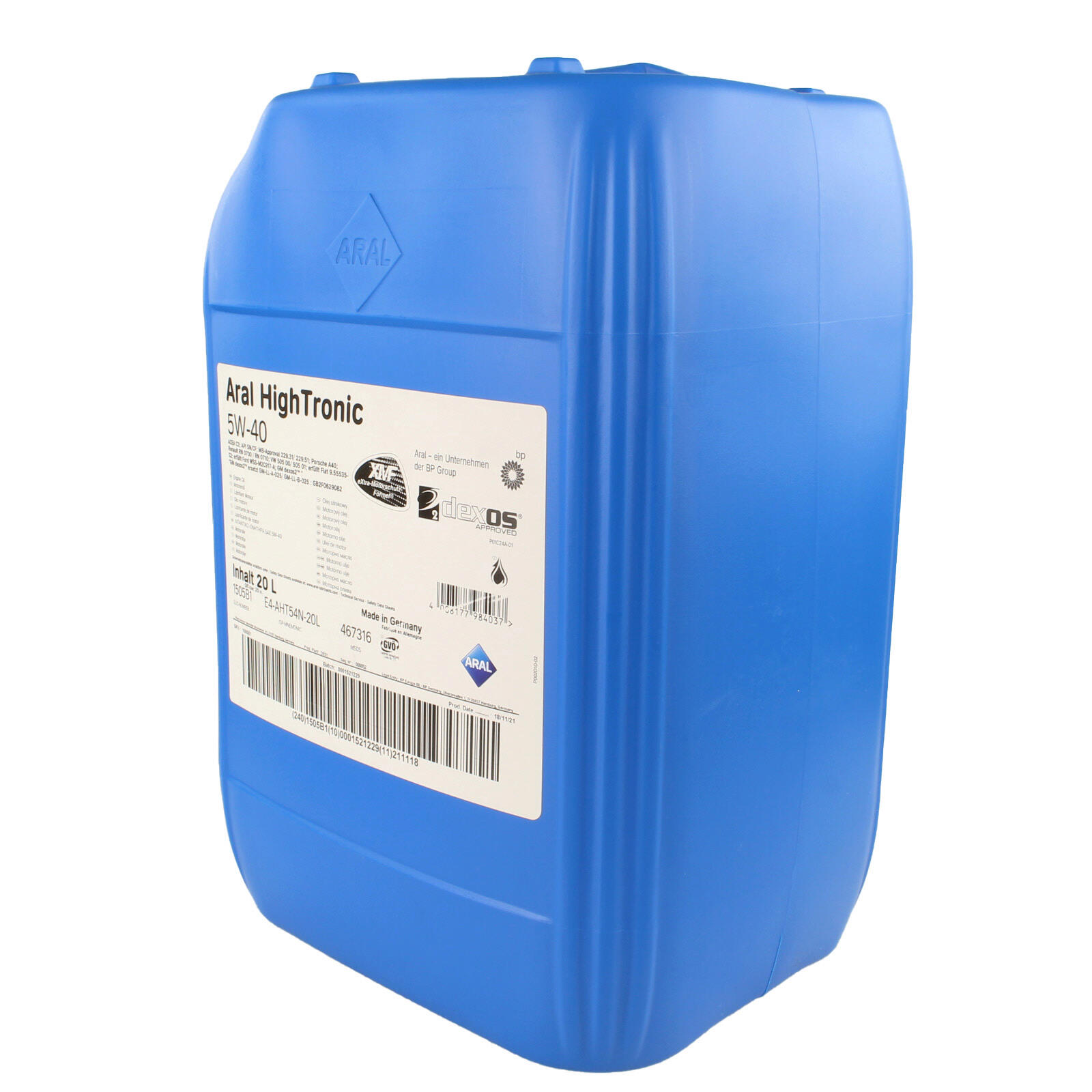 20L Aral Motoröl HighTronic 5W-40