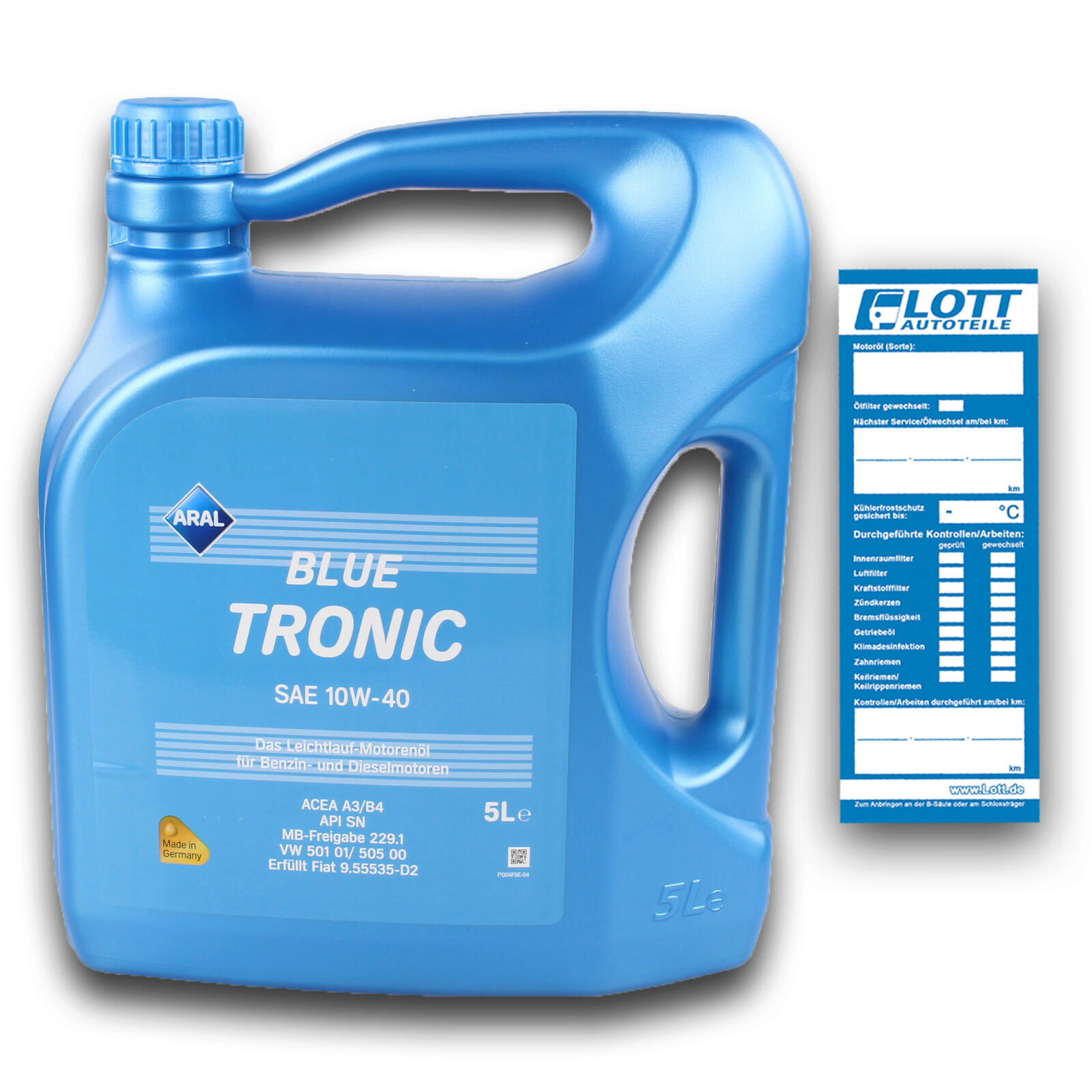 5L Aral BlueTronic Motoröl 10W-40