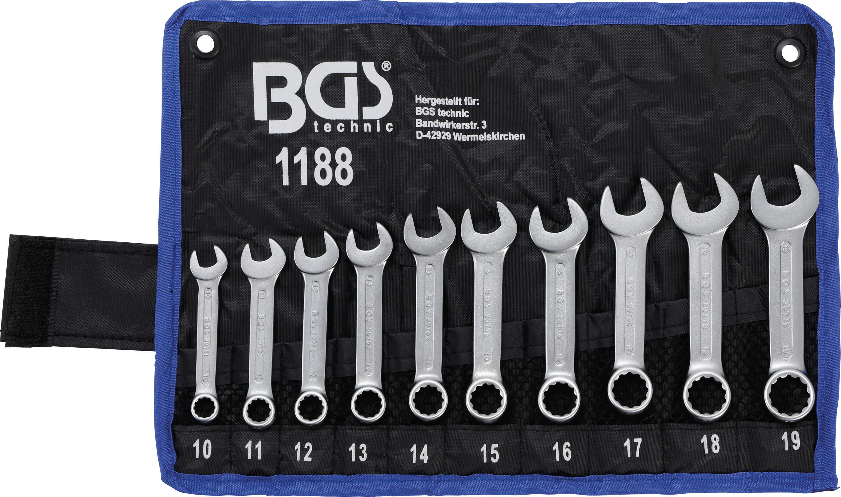 BGS 1188 Ring-/Gabelschlüsselsatz extra kurz