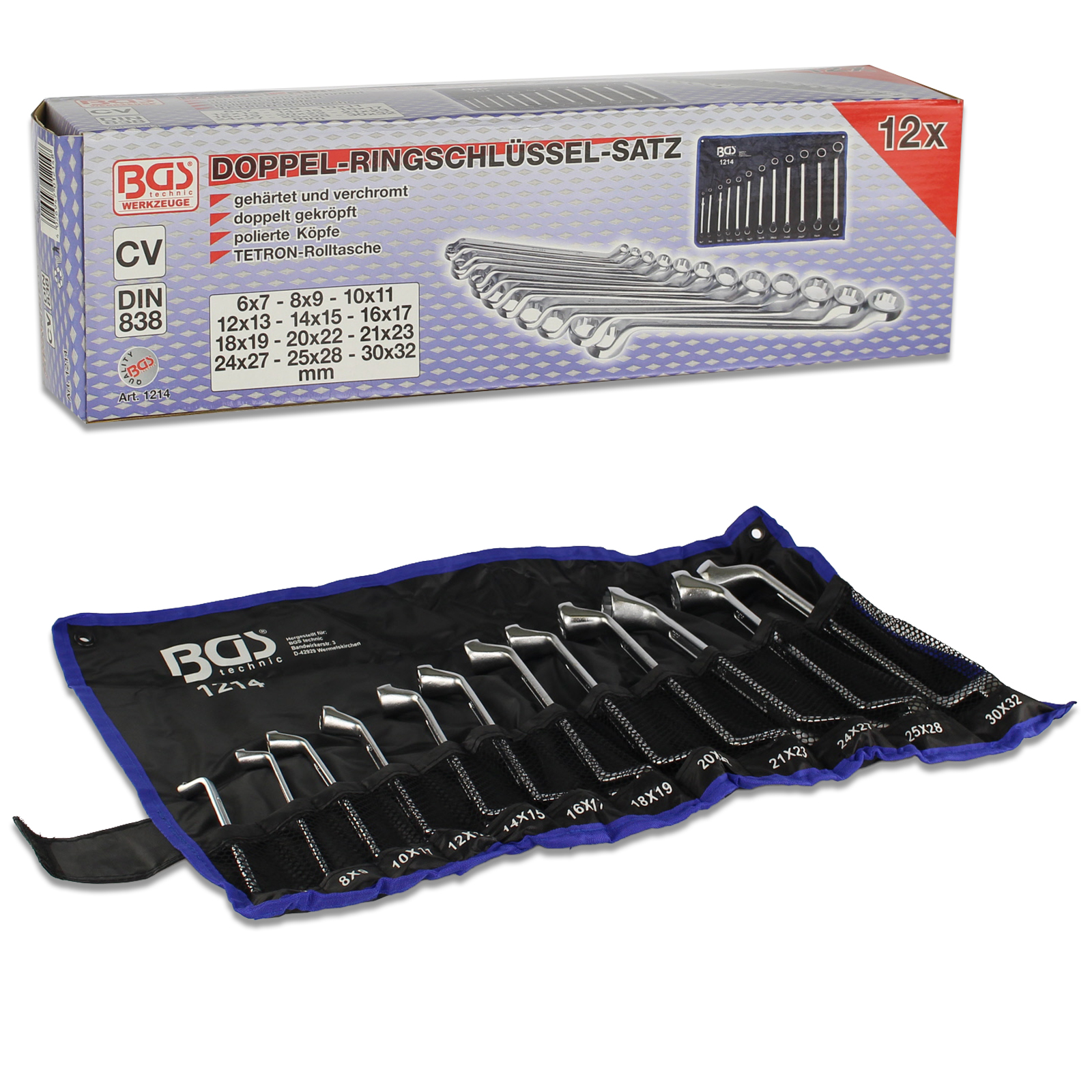 BGS Double Ring Spanner Set