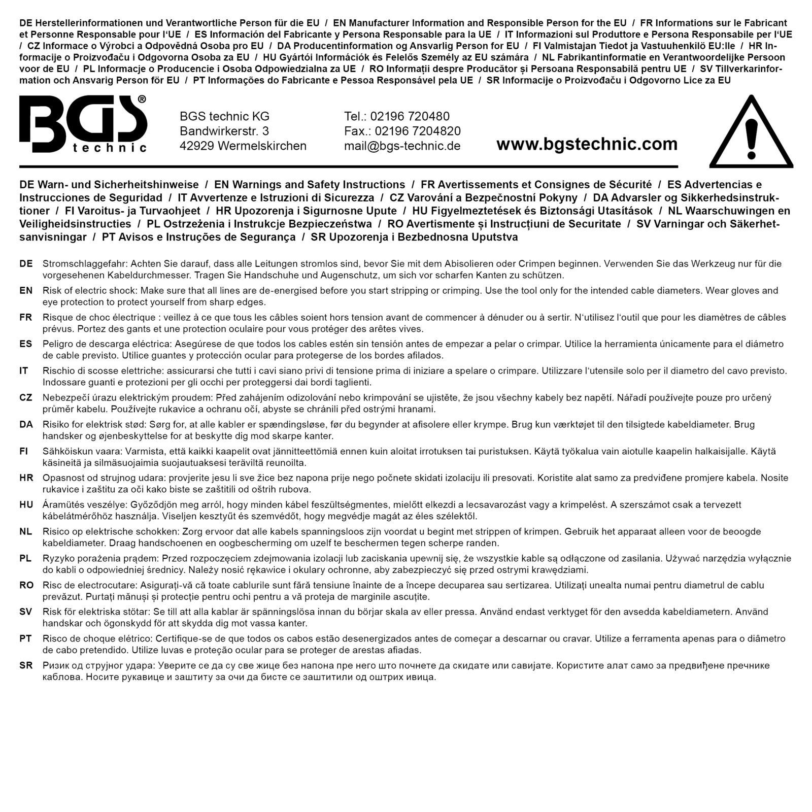 BGS Crimping Pliers