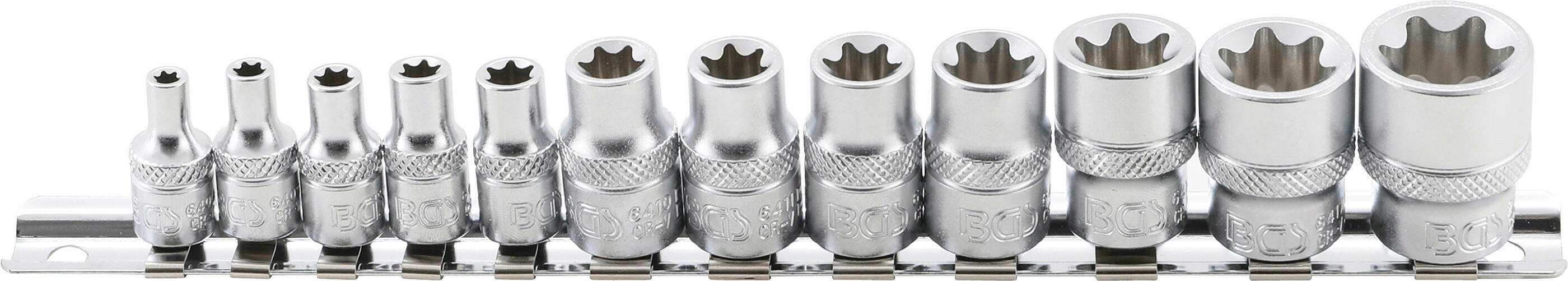Steckschlüssel-Einsatz-Satz E-Profil | Antrieb Innenvierkant 6,3 mm (1/4...