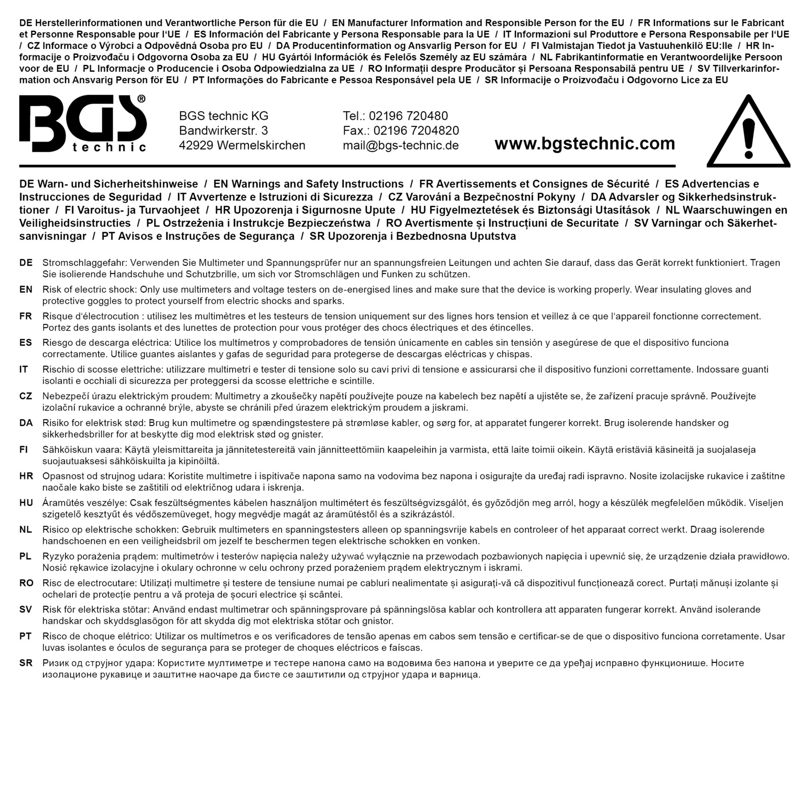BGS Voltage/current measurement device