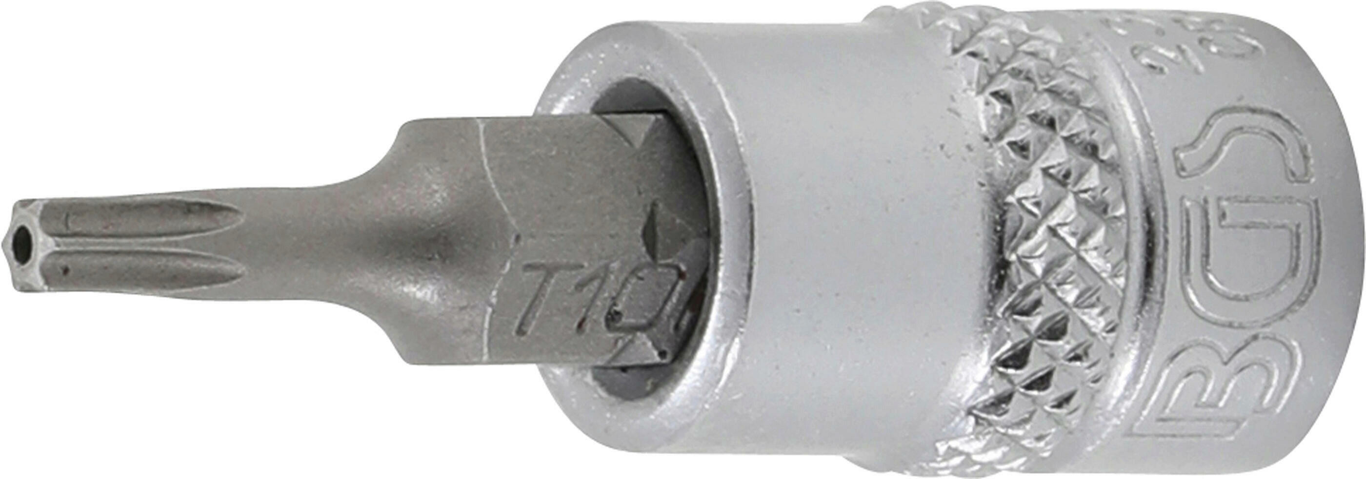 Bit-Einsatz | Antrieb Innenvierkant 6,3 mm (1/4") | T-Profil (für Torx) mit Bohrung T10