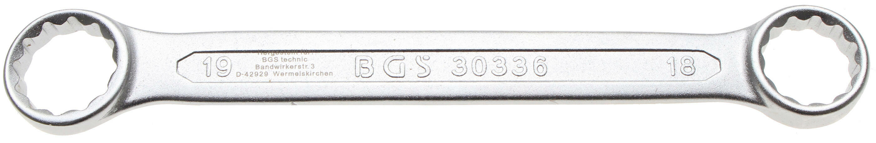Doppel-Ringschlüssel | extra flach | SW 18 x 19 mm