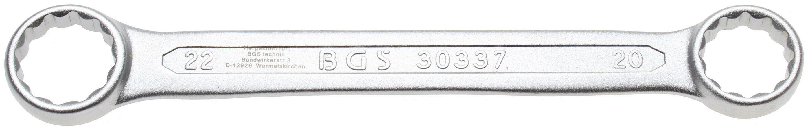 Doppel-Ringschlüssel | extra flach | SW 20 x 22 mm