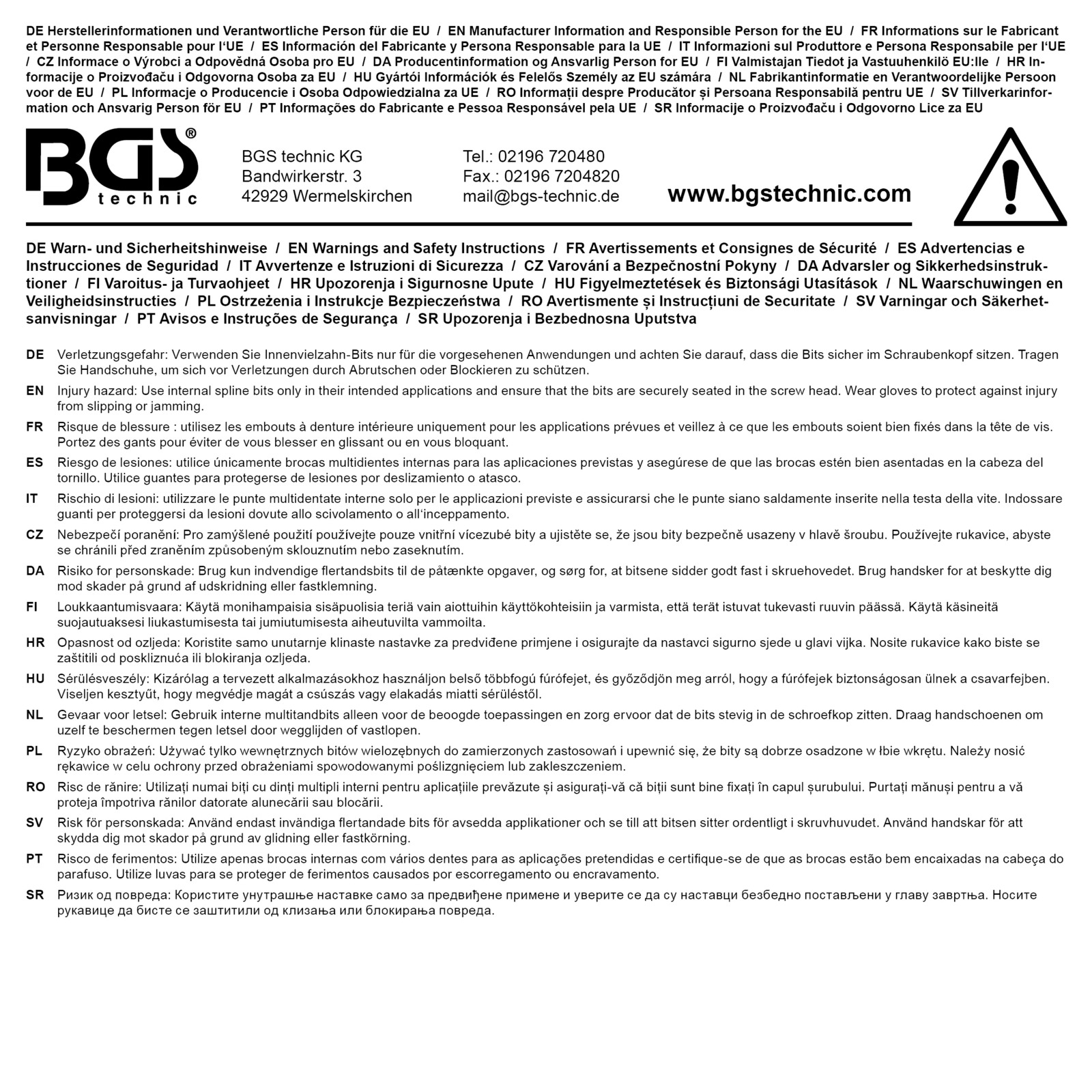 Bit-Einsatz | Antrieb Innenvierkant 12,5 mm (1/2") | Innenvielzahn (f&uu...