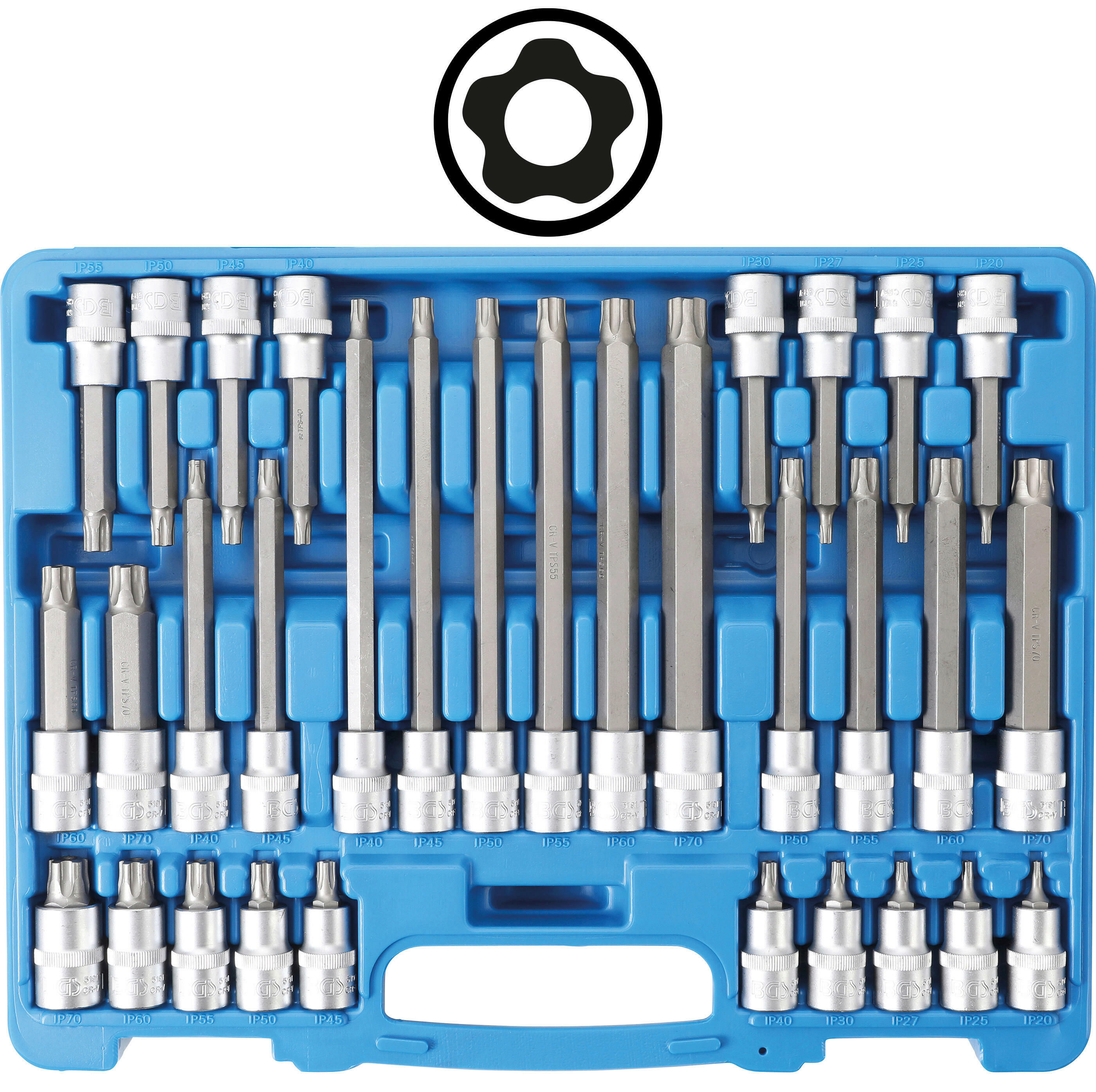 Bit-Einsatz-Satz | Antrieb Innenvierkant 12,5 mm (1/2") | TPS-Profil (f&...