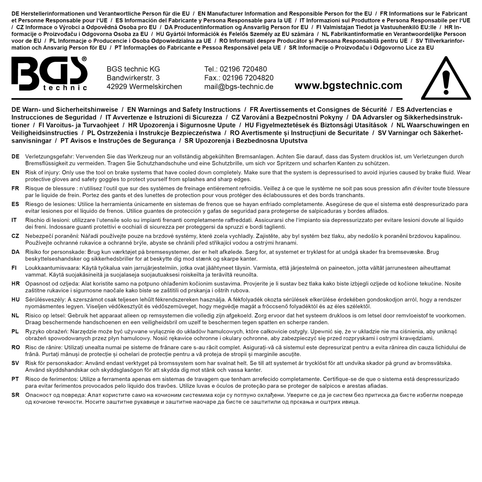 BGS Bleeding Hose