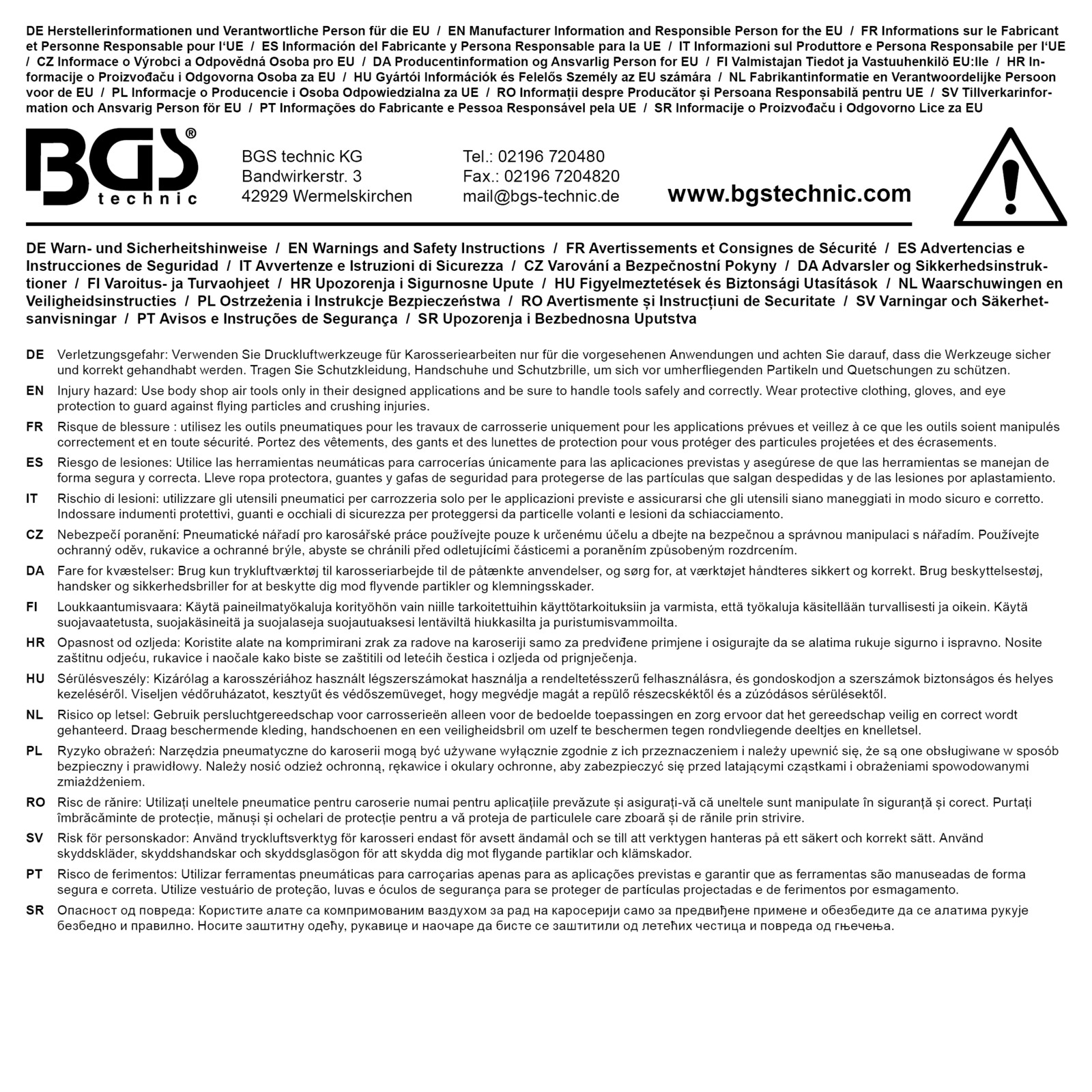 BGS Compressed Air Hose