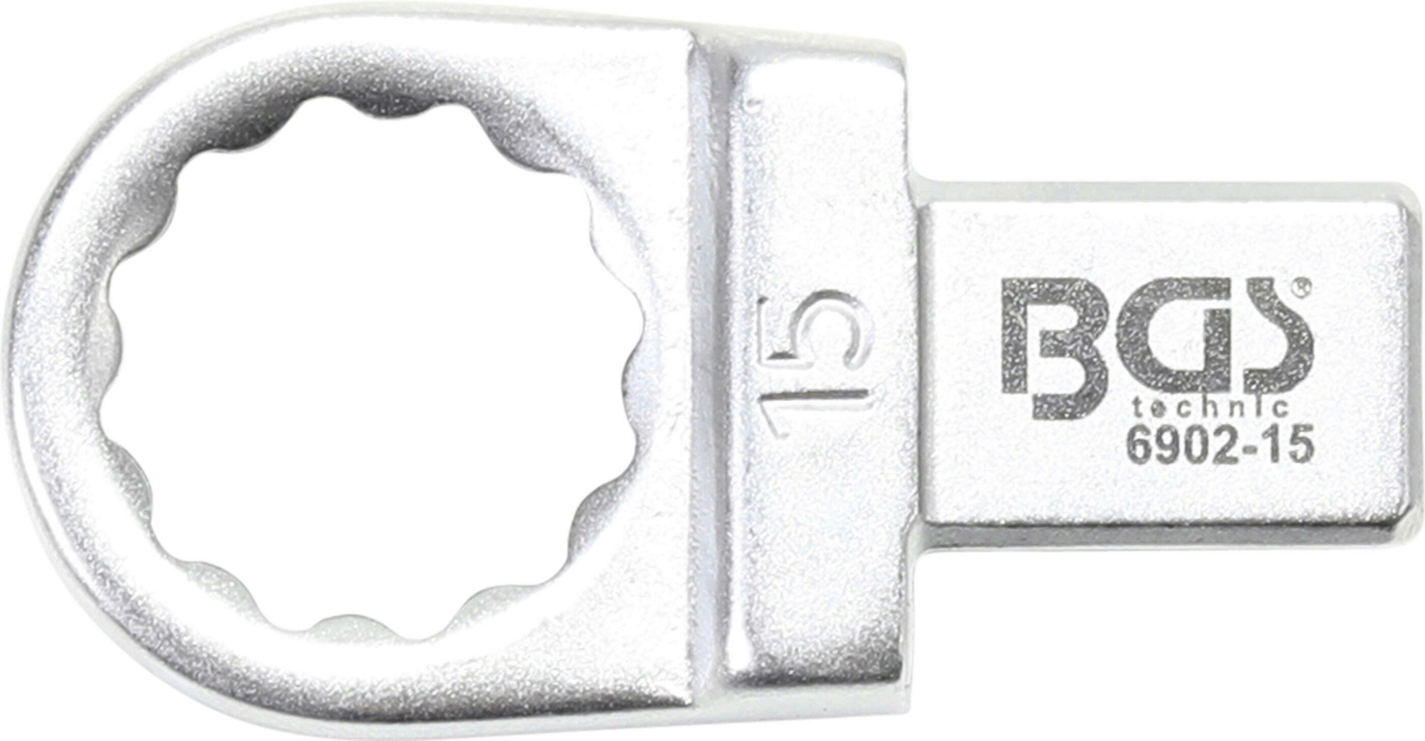 Einsteck-Ringschlüssel | 15 mm | Aufnahme 9 x 12 mm