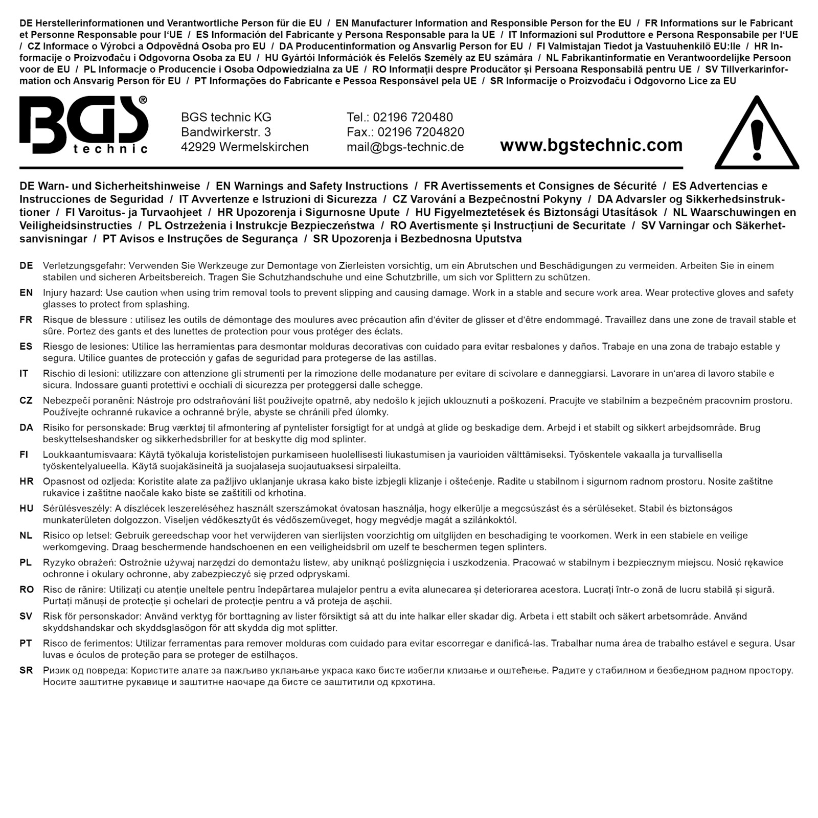 BGS Zierleistenkeil