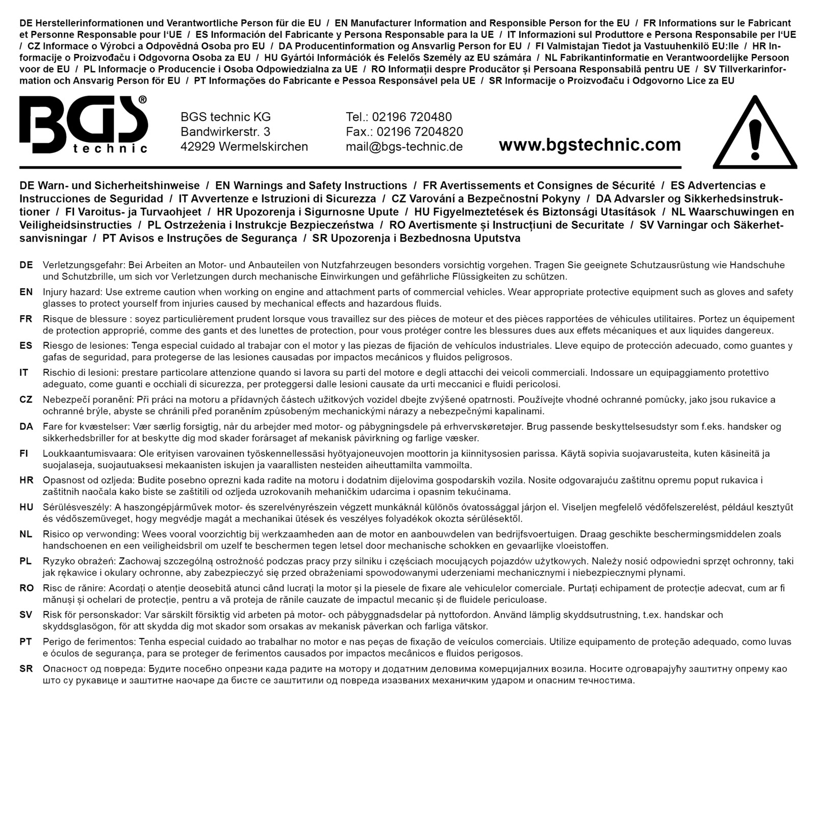 BGS Haltewerkzeug, Kurbelwelle