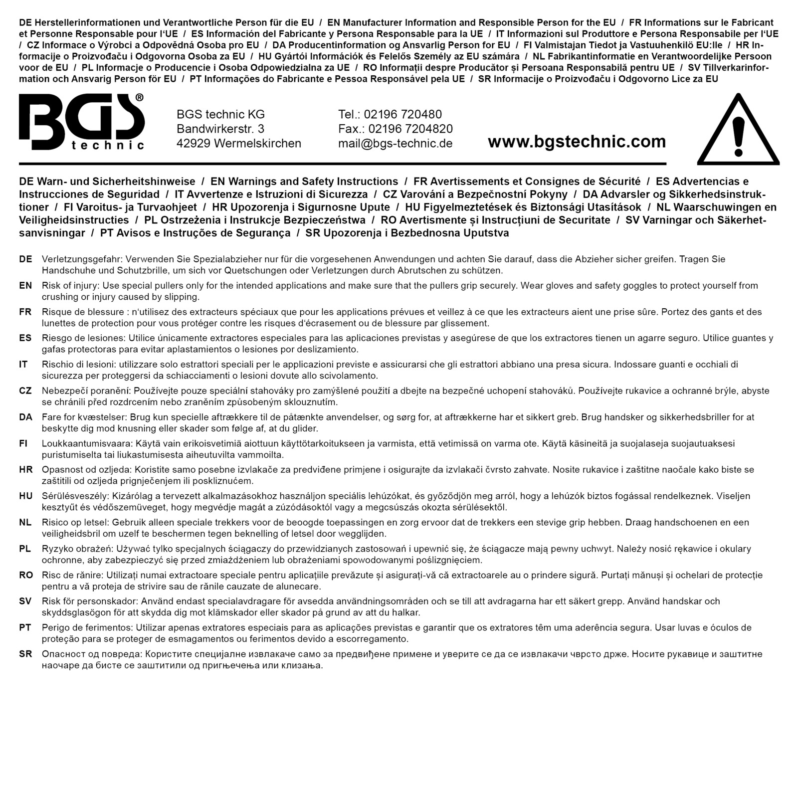 Hydraulischer Abzieher-Satz | 10 t | 25-tlg.