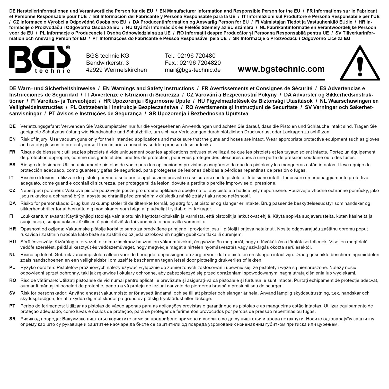 BGS Vacuum Pump