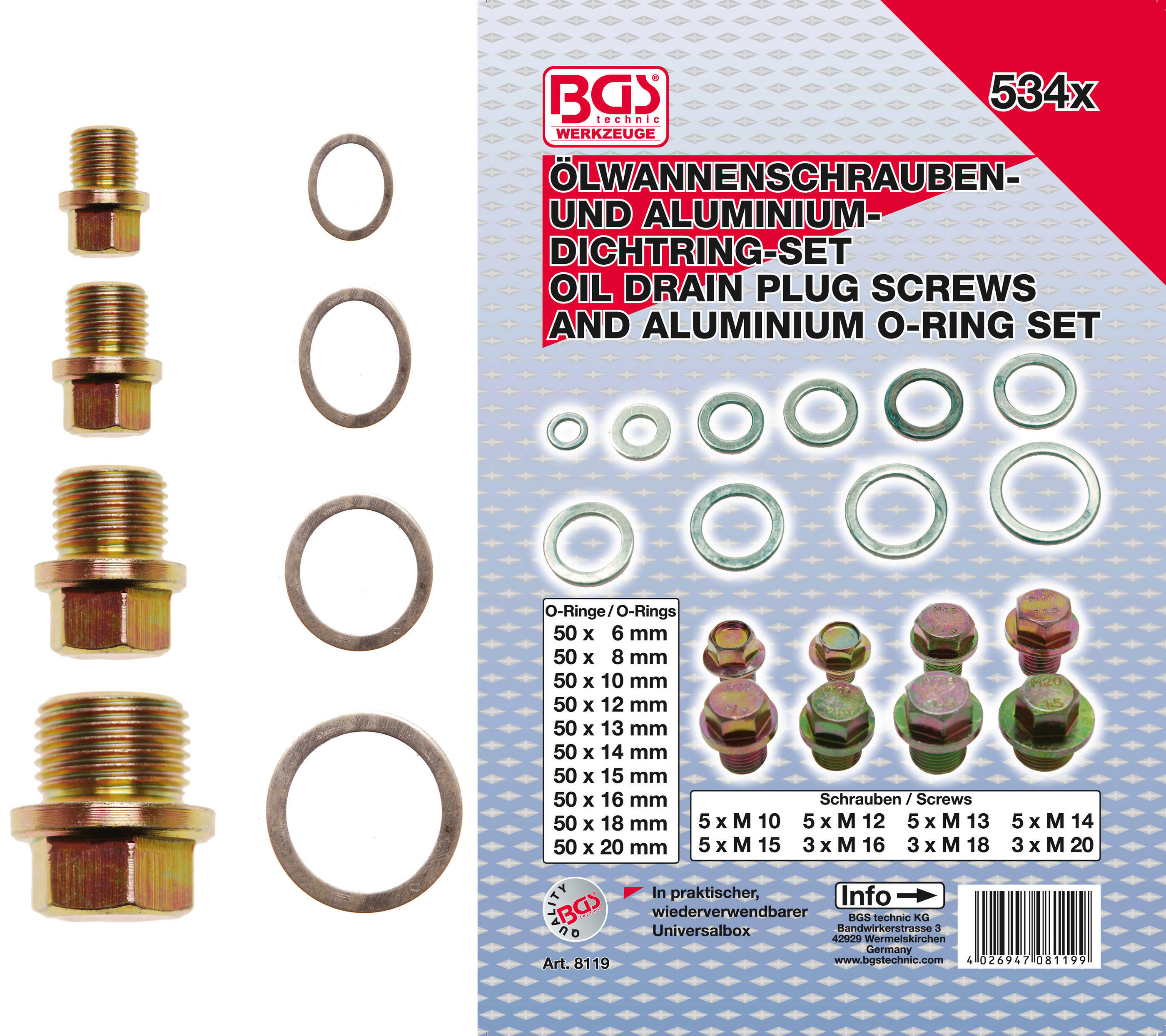 BGS Repair Kit, oil drain plug thread