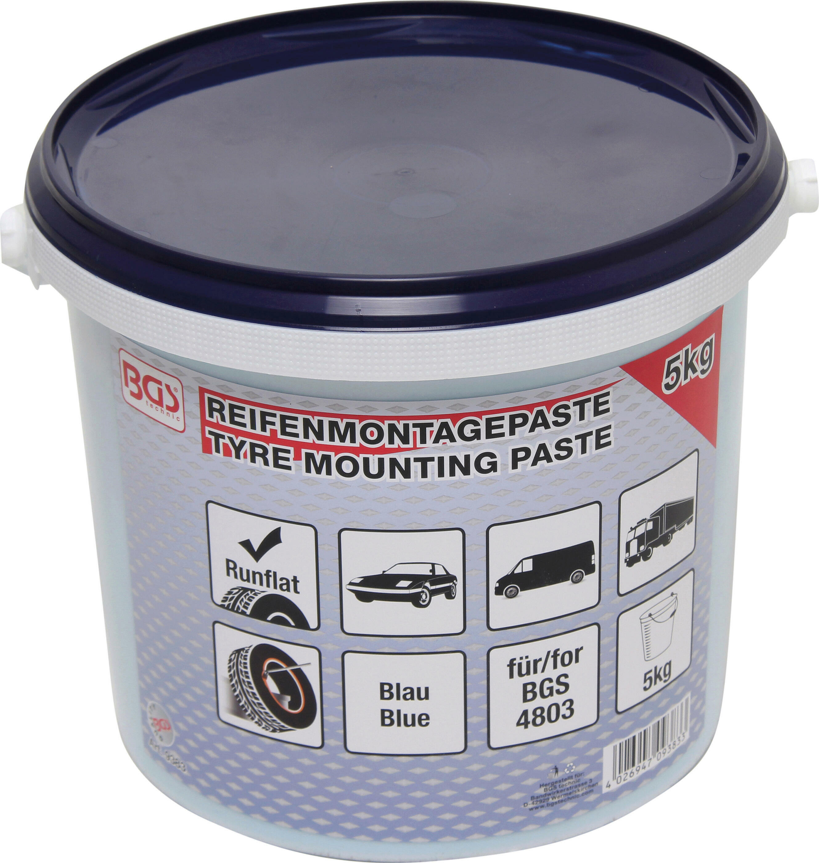 Reifenmontagepaste für Run-Flat-Reifen | blau | 5 kg