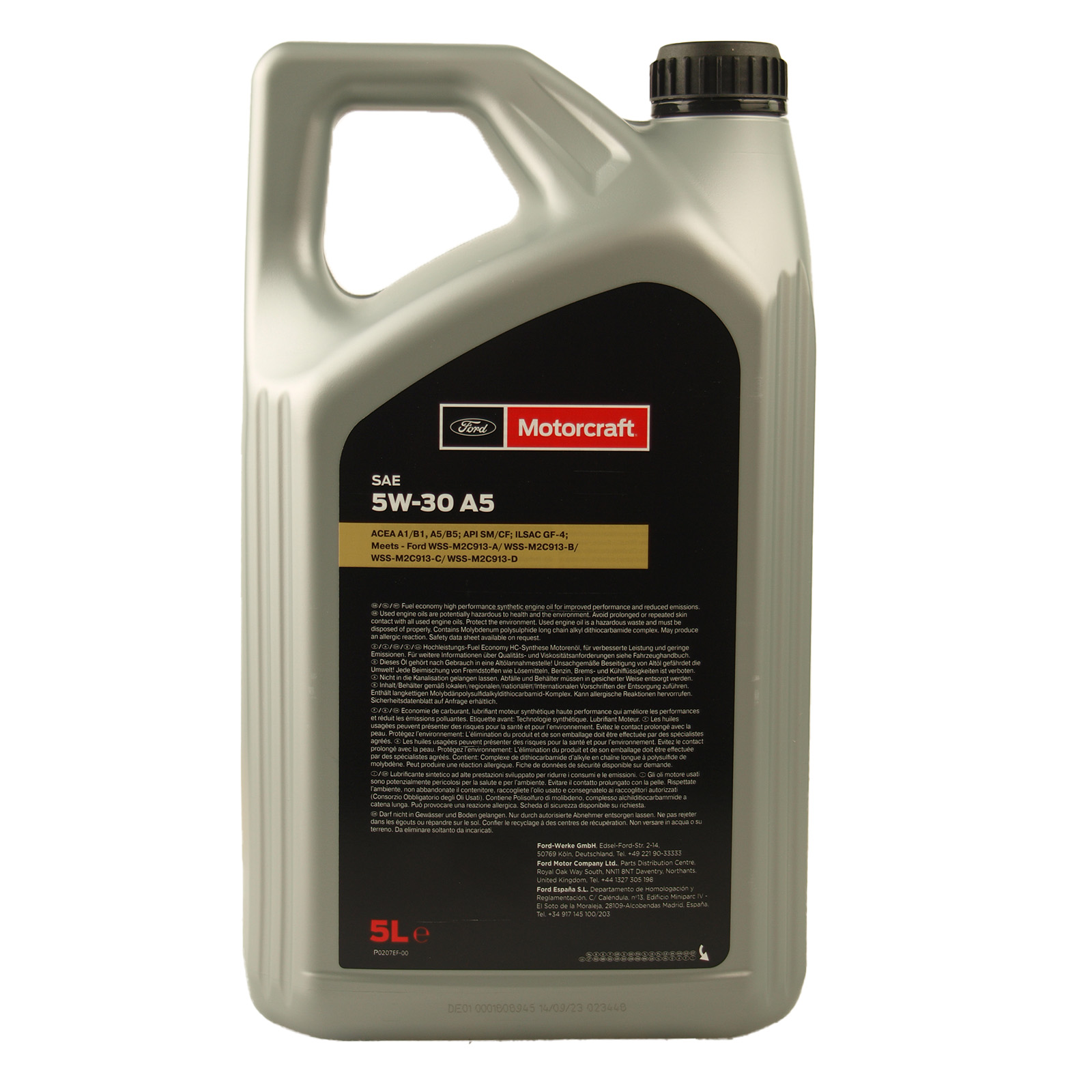 Ölfilter + 5L Original Ford Motorcraft 5W-30 Motoröl + Schraube passend für Ford WSS-M2C913