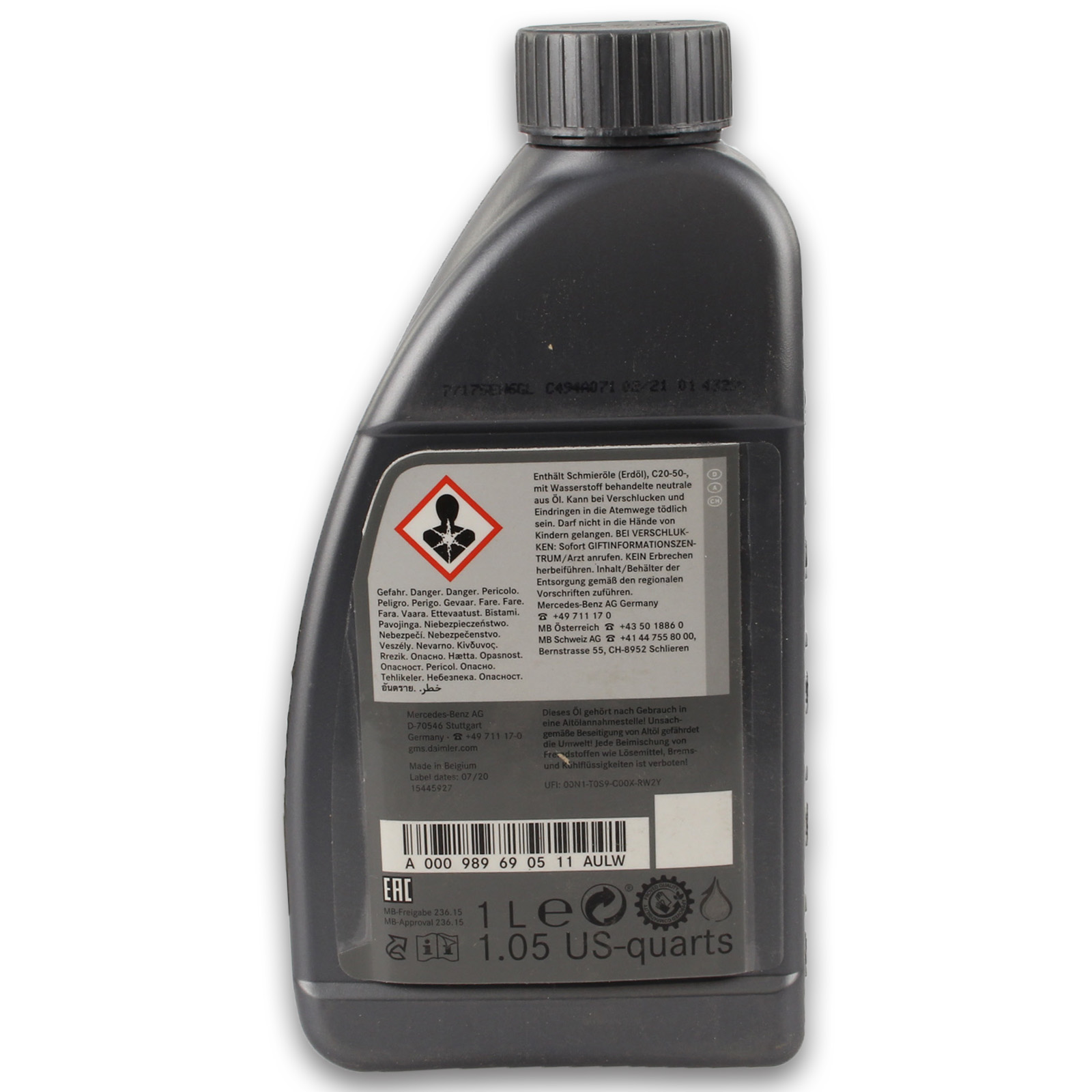 Original 1L Mercedes ATF Getriebeöl 236.15
