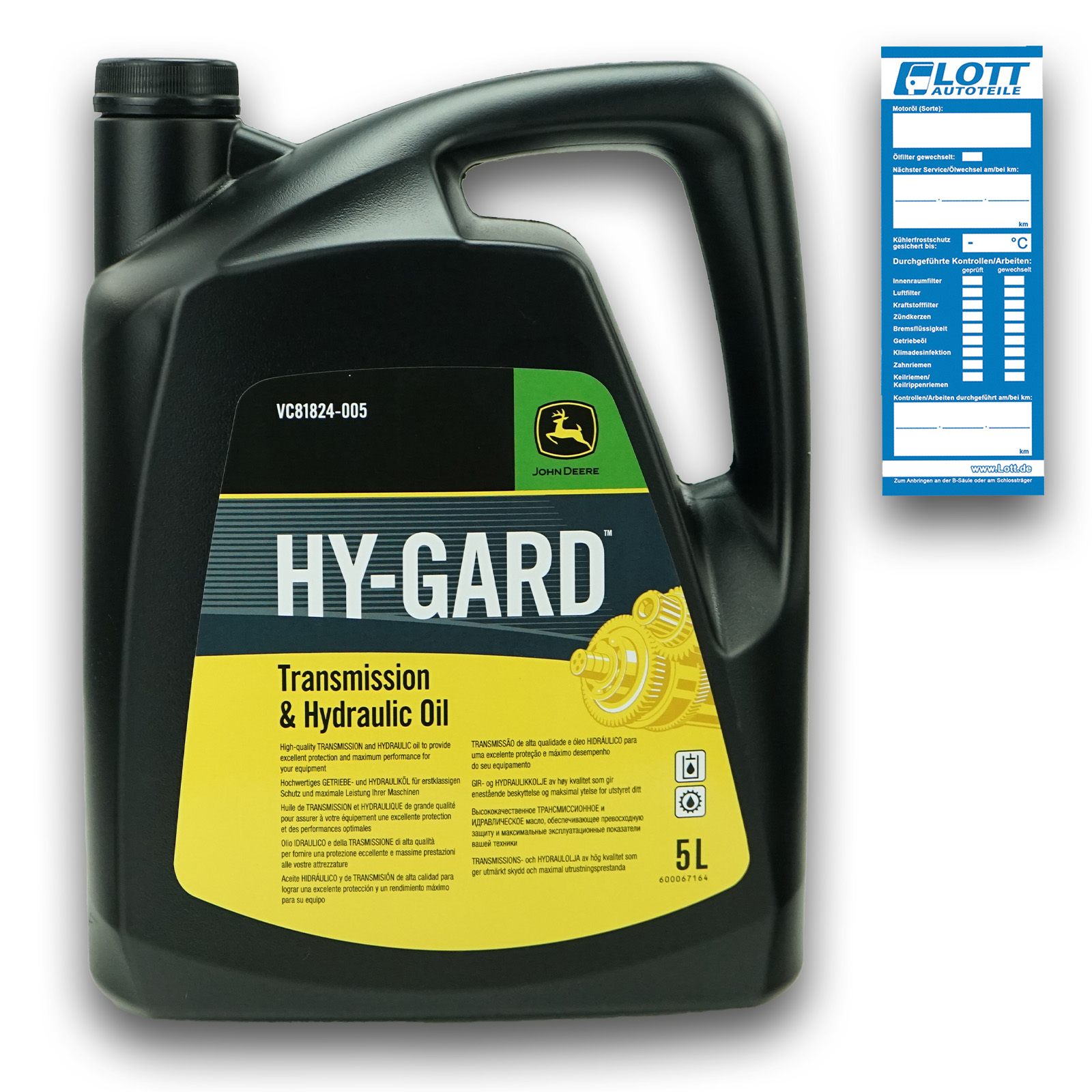 5L Original John Deere Hy-Gard UTTO Getriebe- & Hydrauliköl JDM J20C...